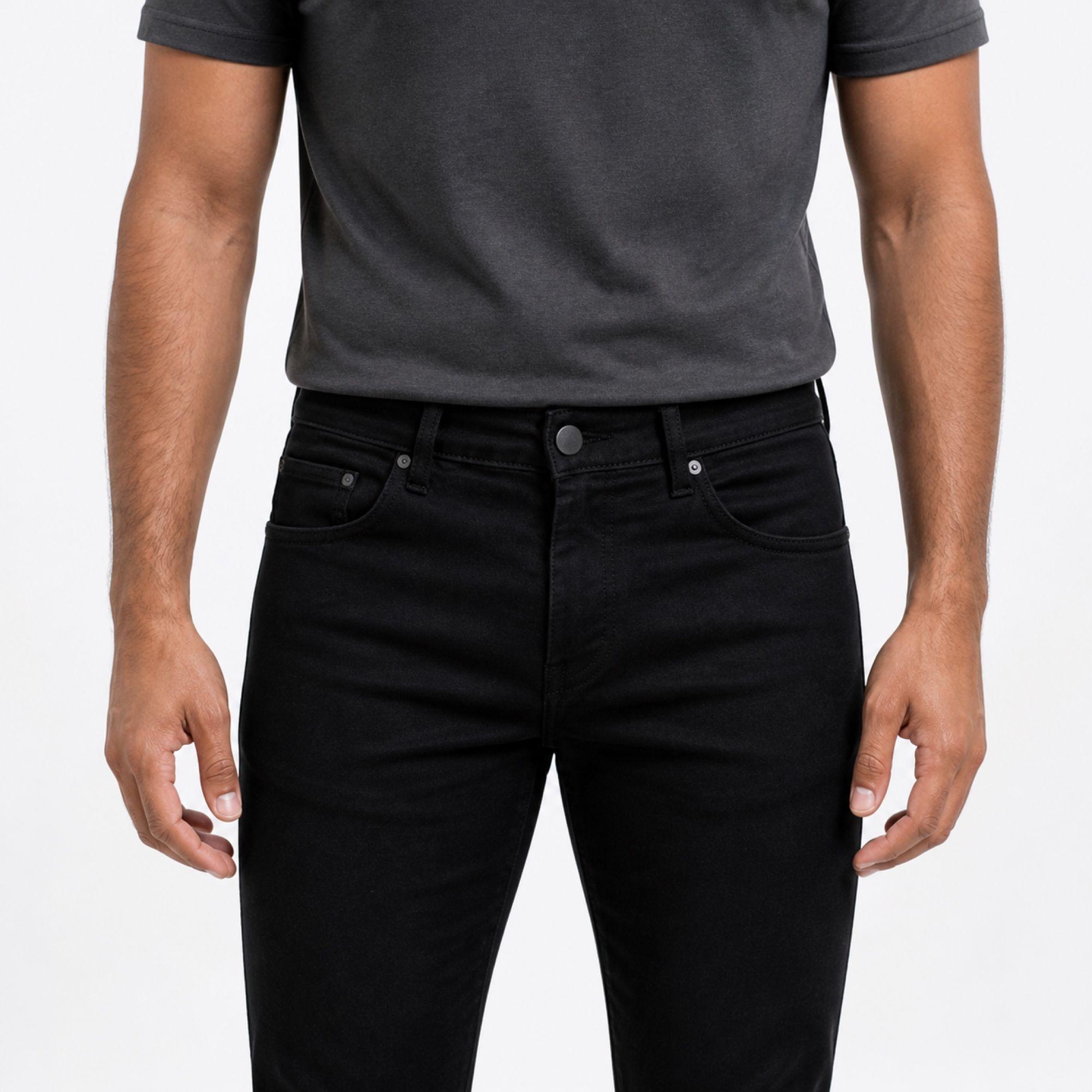 Jeans Negro Pitillo Hombre 260116-4