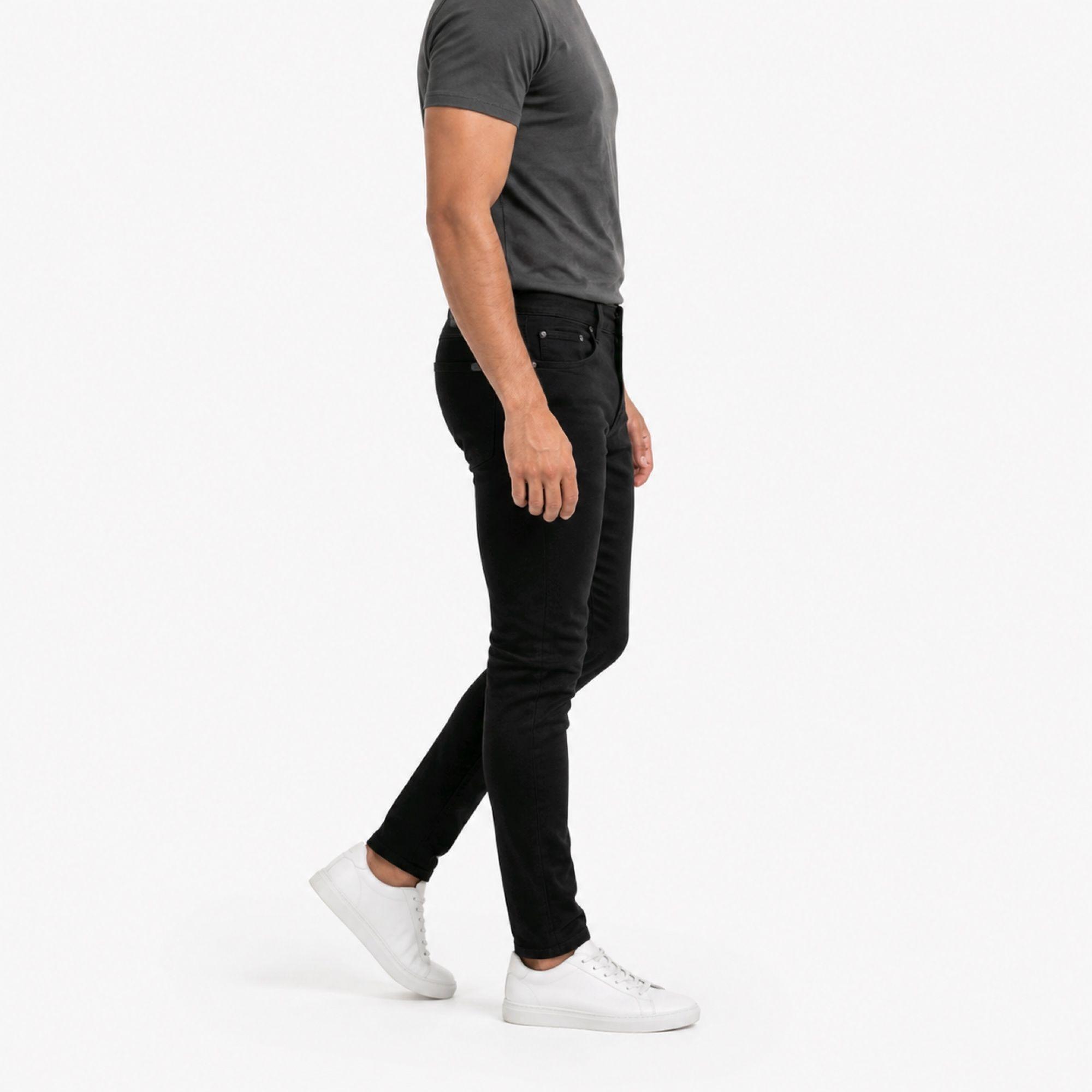 Jeans Negro Pitillo Hombre 260116-6