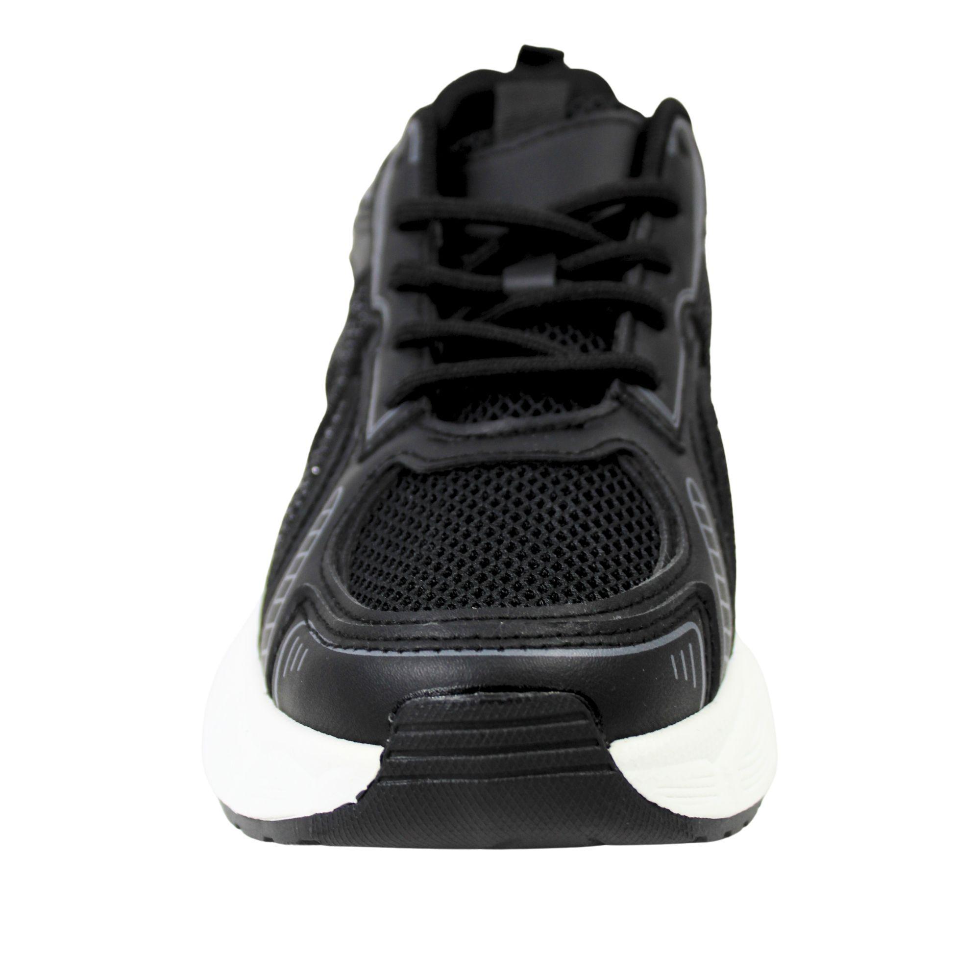Zapatillas Chunky de Mujer con Brillos PG5249 Negro-2