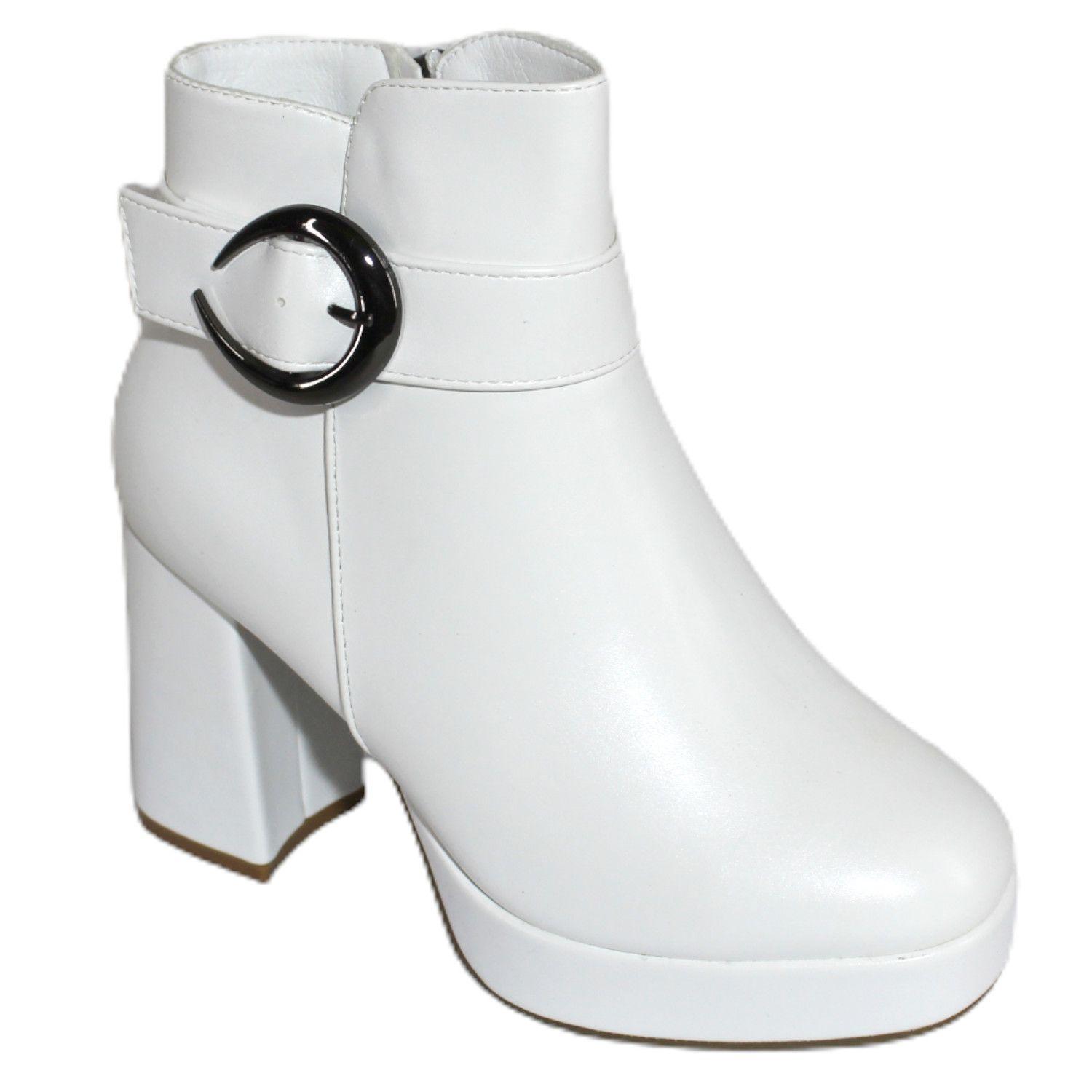 Botines de ecocuero con tacón alto y plataforma 362 Yassne-1