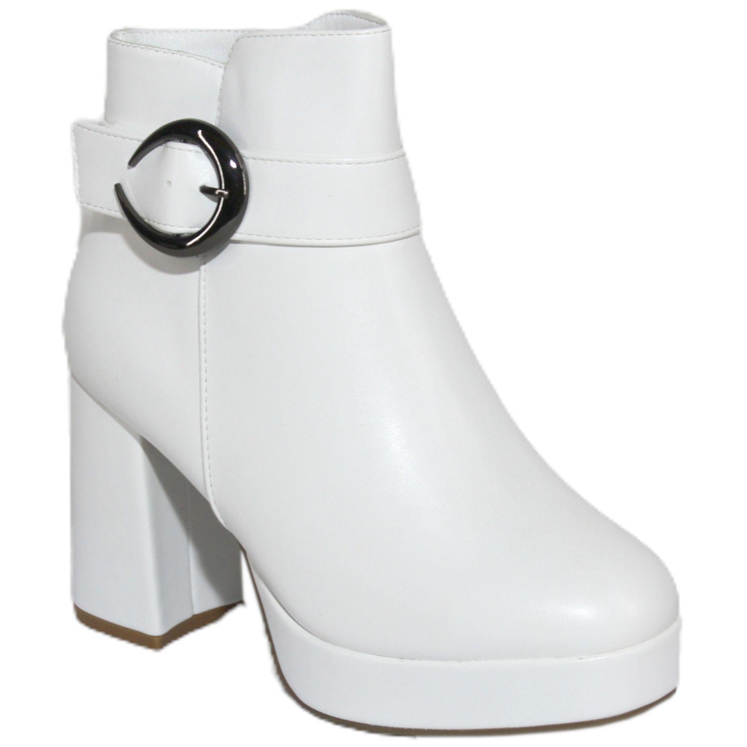 Botines de ecocuero con tacón alto y plataforma 362 Yassne-2