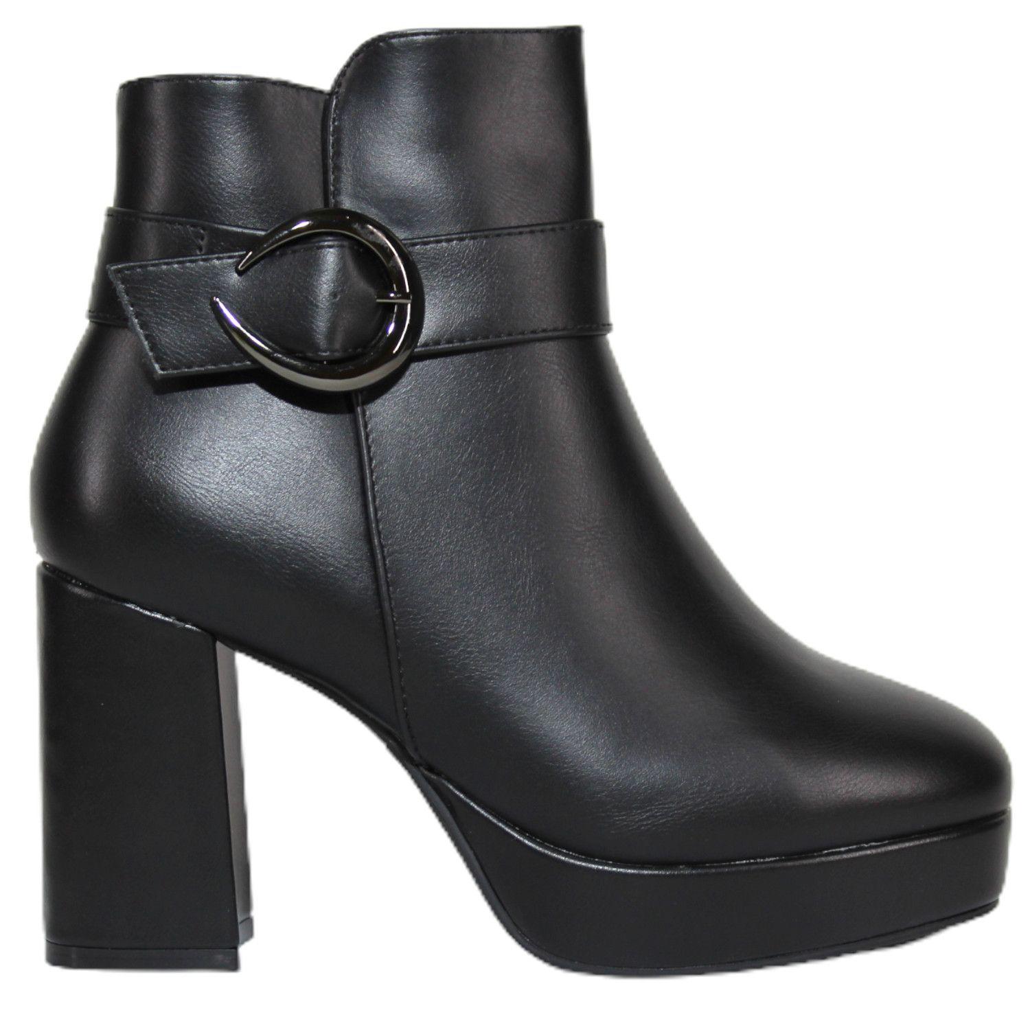 Botines de ecocuero con tacón alto y plataforma 362 Yassne-0