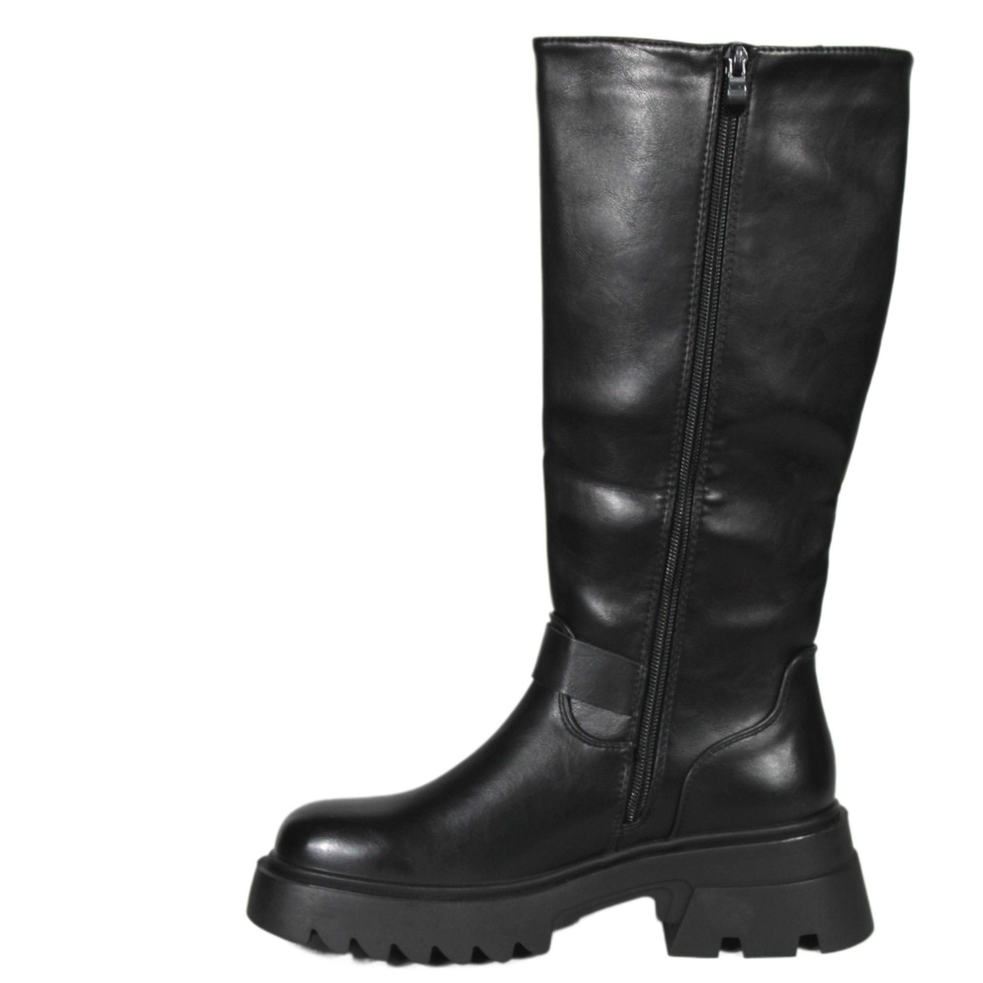 Bota Plataforma Biker 18 Yassne Negro-3