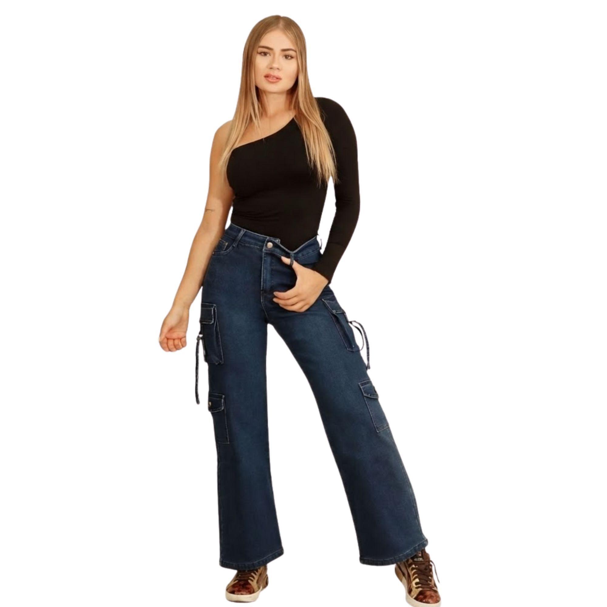 Jeans Cargo Polar Mujer-2