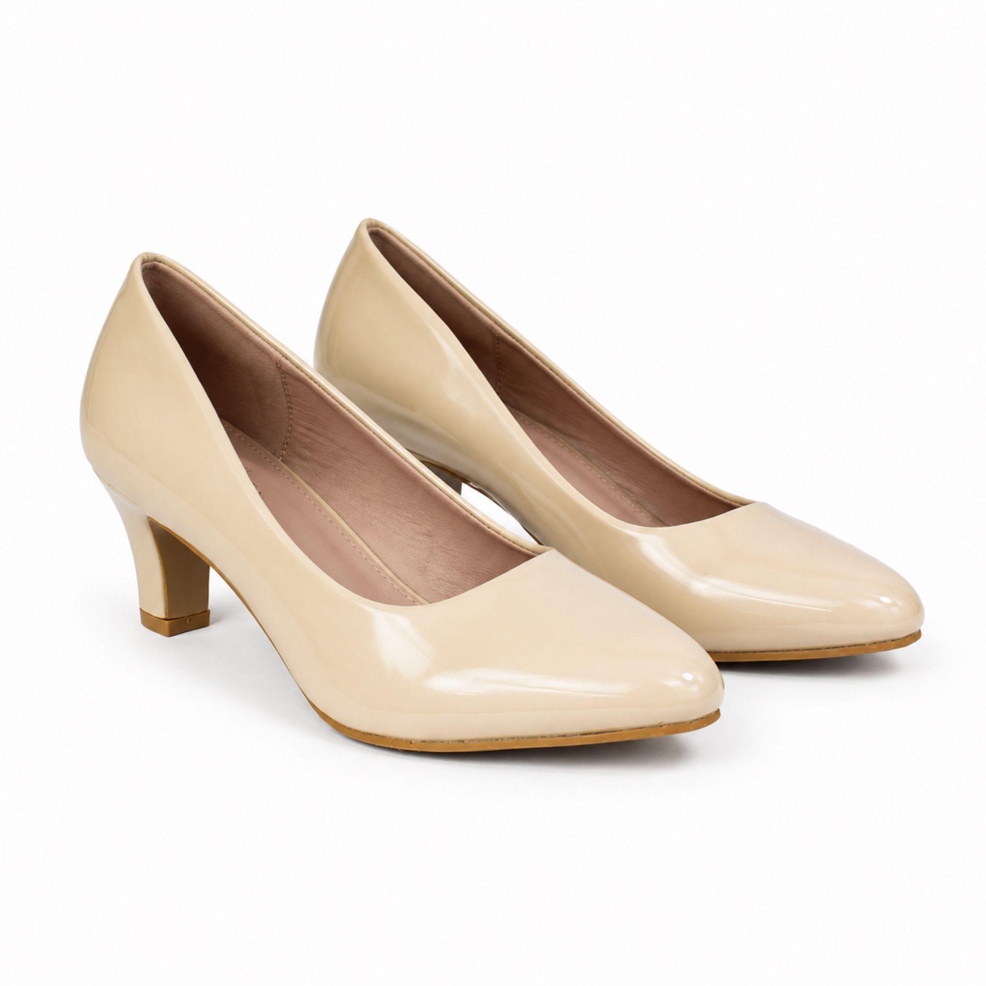 Zapato Formal Mujer Taco Cónico Charol 034-1