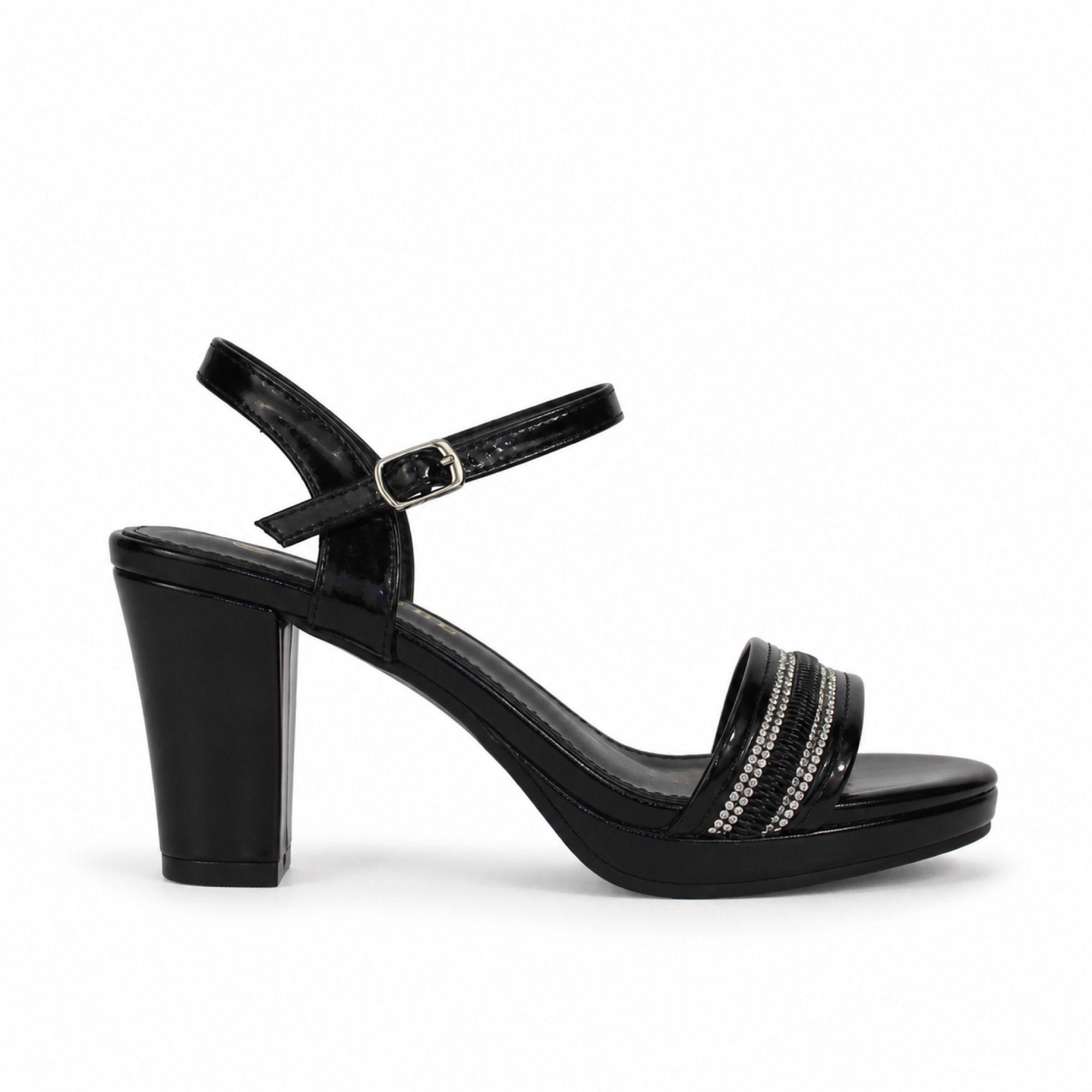 Sandalia Heriel HL09 Ecocuero Taco 8cm Punta Abierta-0