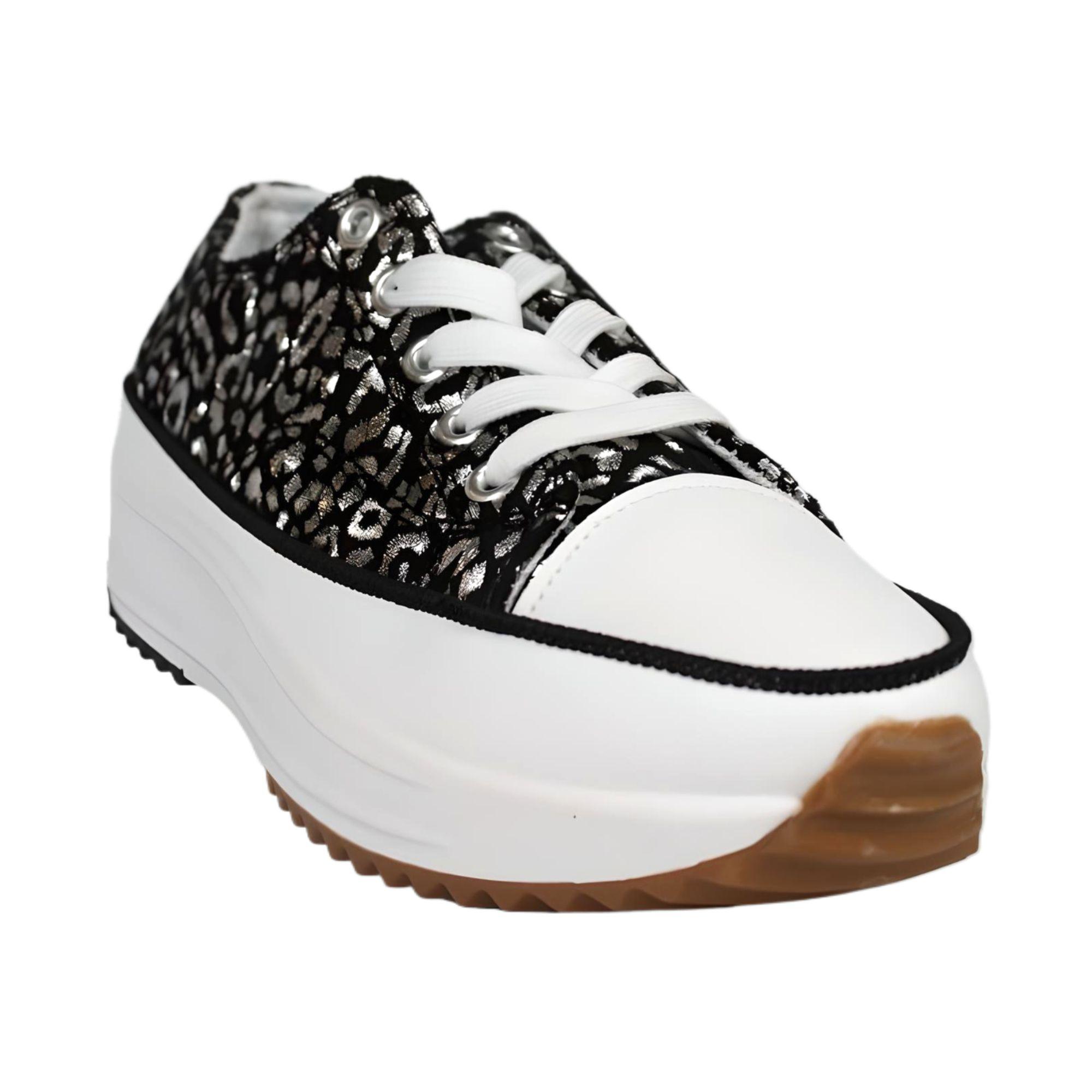 Zapatilla de Mujer Print 2410 Yassne Negro-2