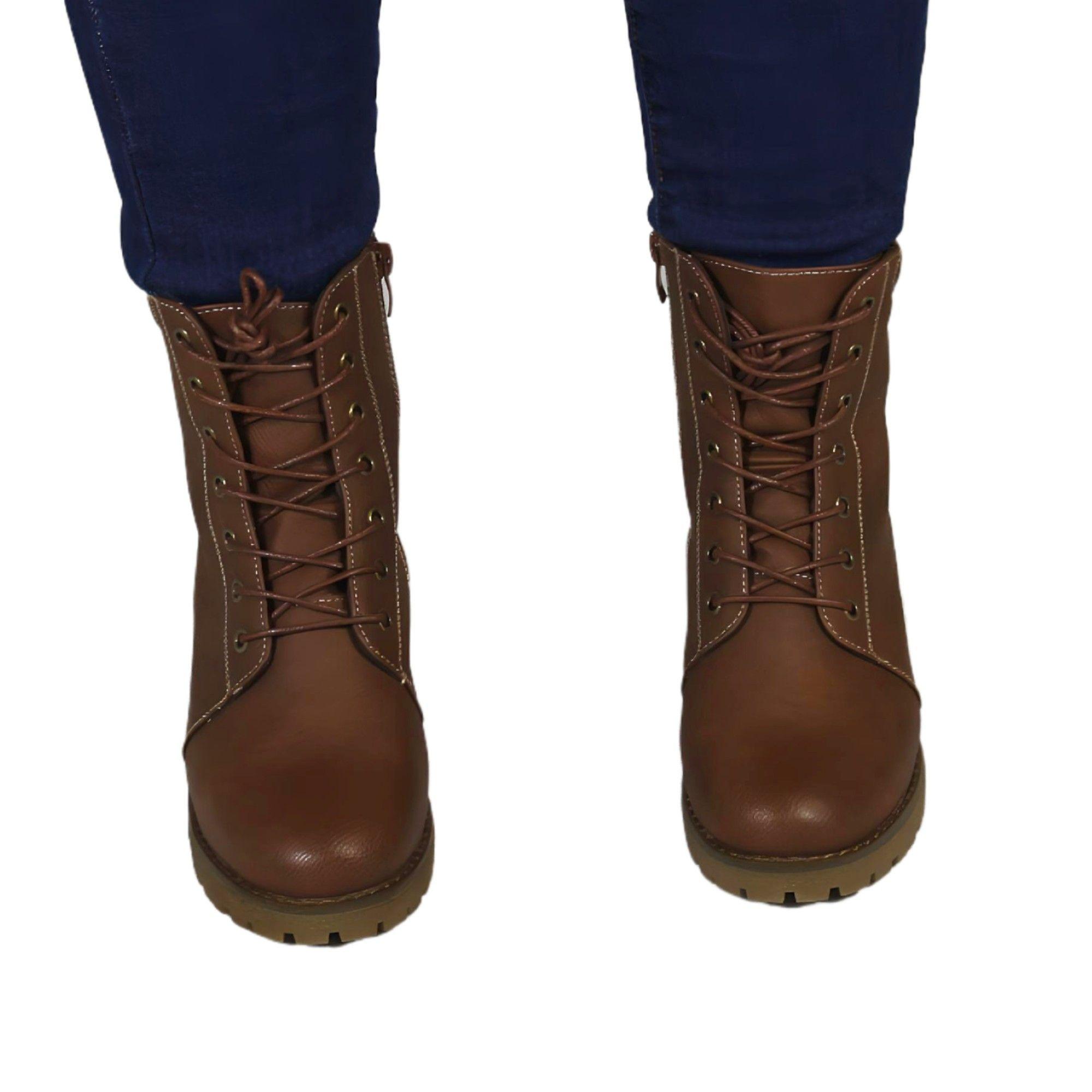 Botin de Mujer Taco Bajo 02 Yassne Café-3