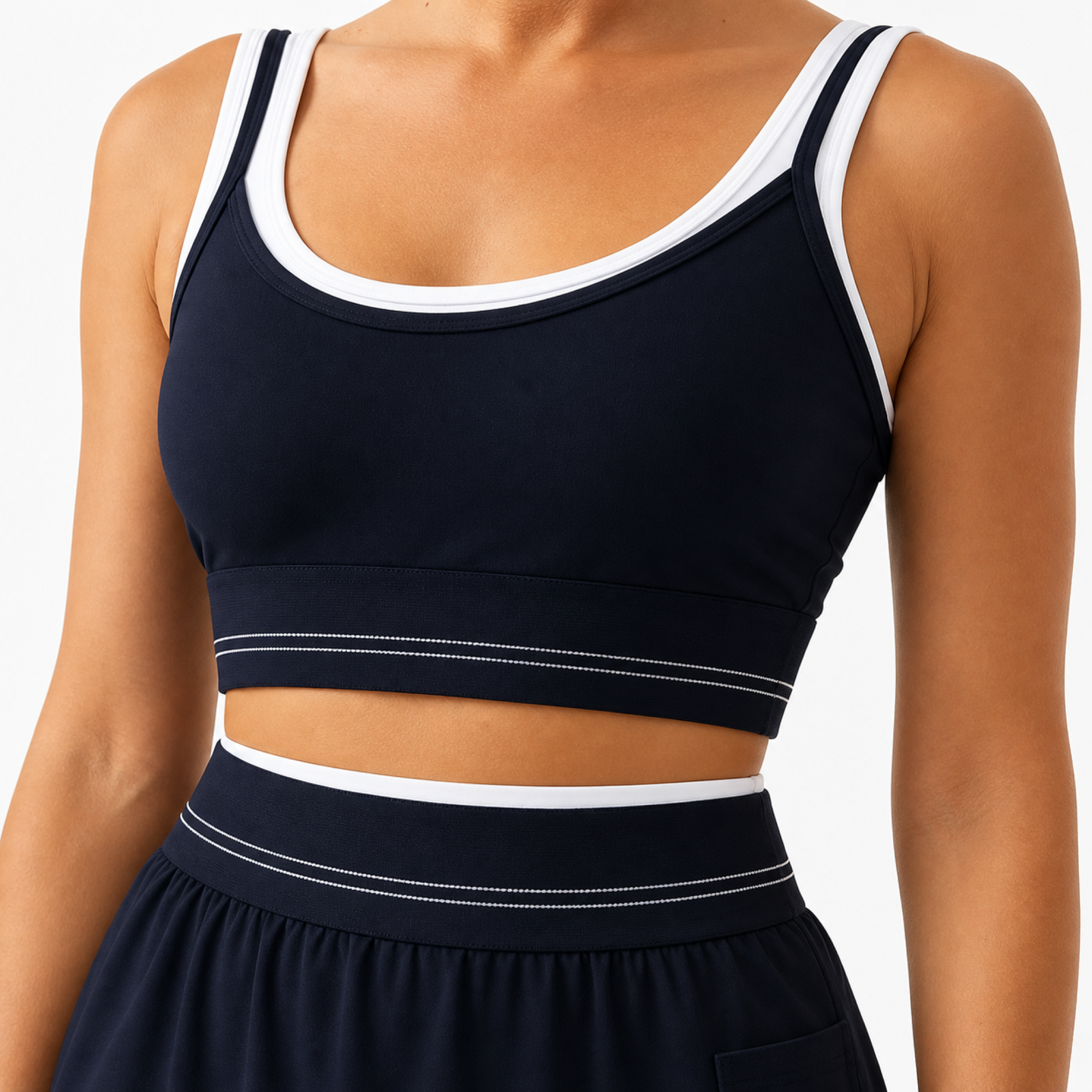 Conjunto Deportivo Flada Short + Peto Deportivo Spandex Elástico Tallas S-M-L-4