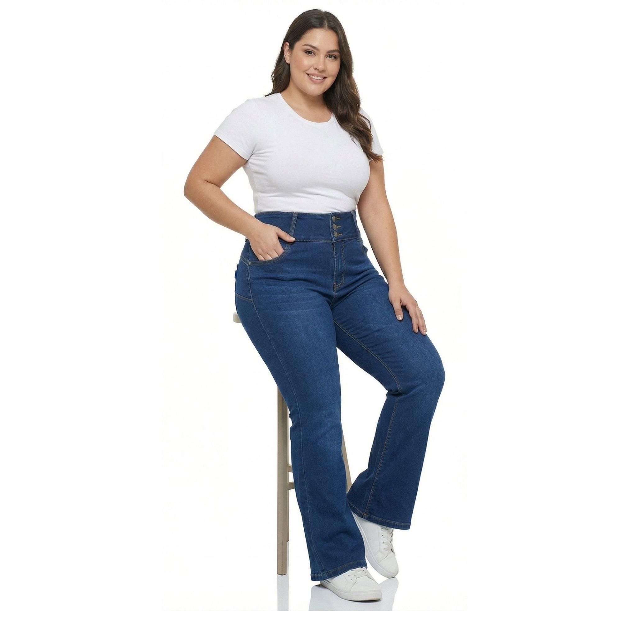Jeans Mujer Elasticado Flare Push UP Extra Linda-2