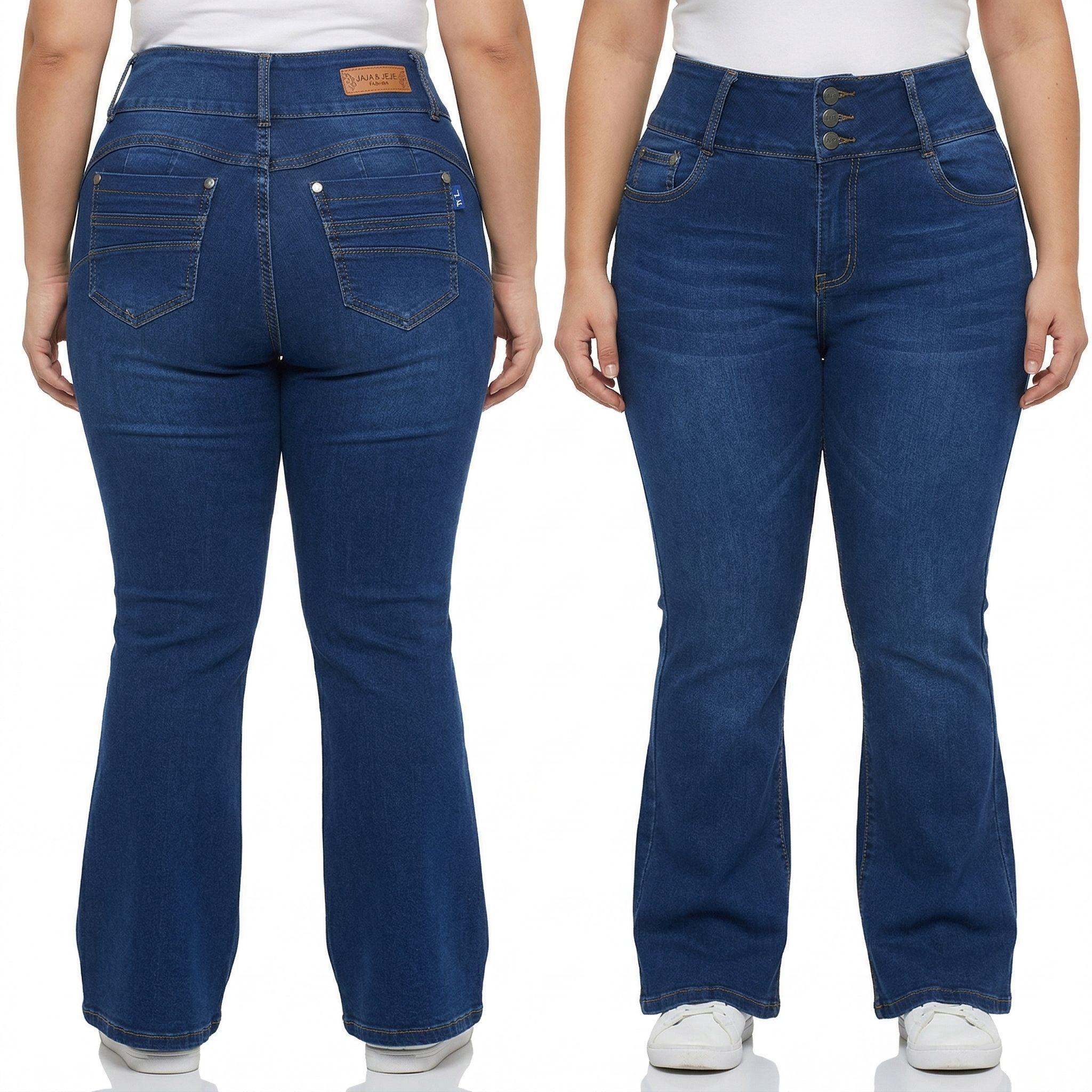 Jeans Mujer Elasticado Flare Push UP Extra Linda-3