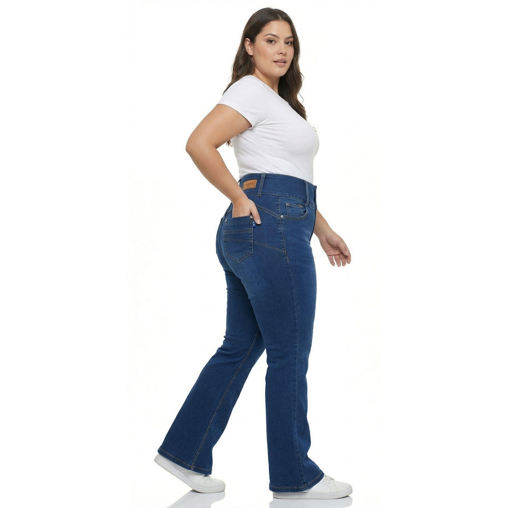 Jeans Mujer Elasticado Flare Push UP Extra Linda-4