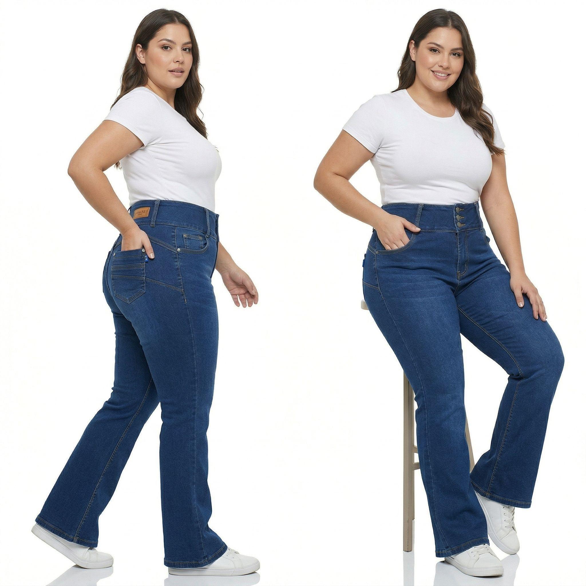 Jeans Mujer Elasticado Flare Push UP Extra Linda-6