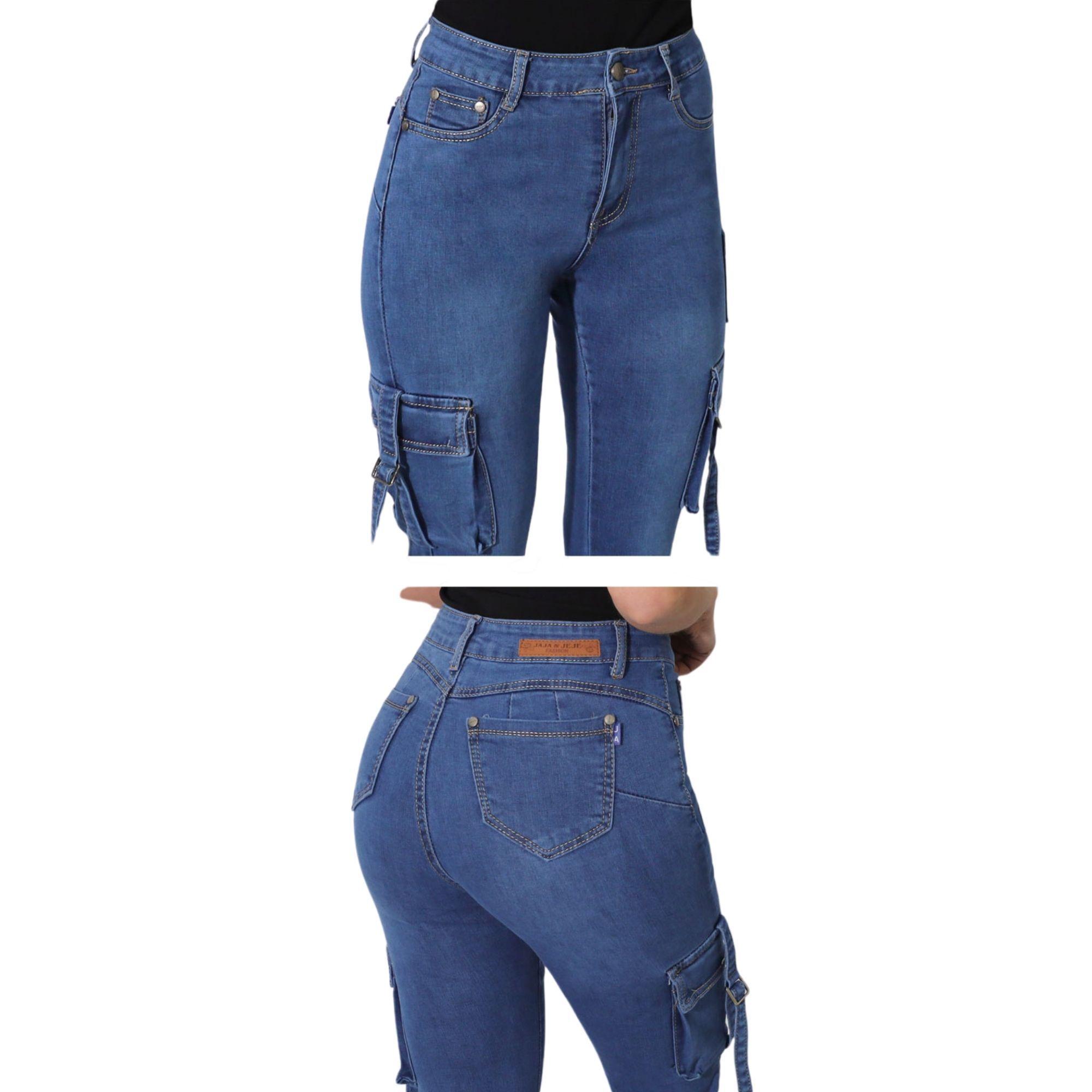 Jeans Mujer Cargo Flare J9048-3