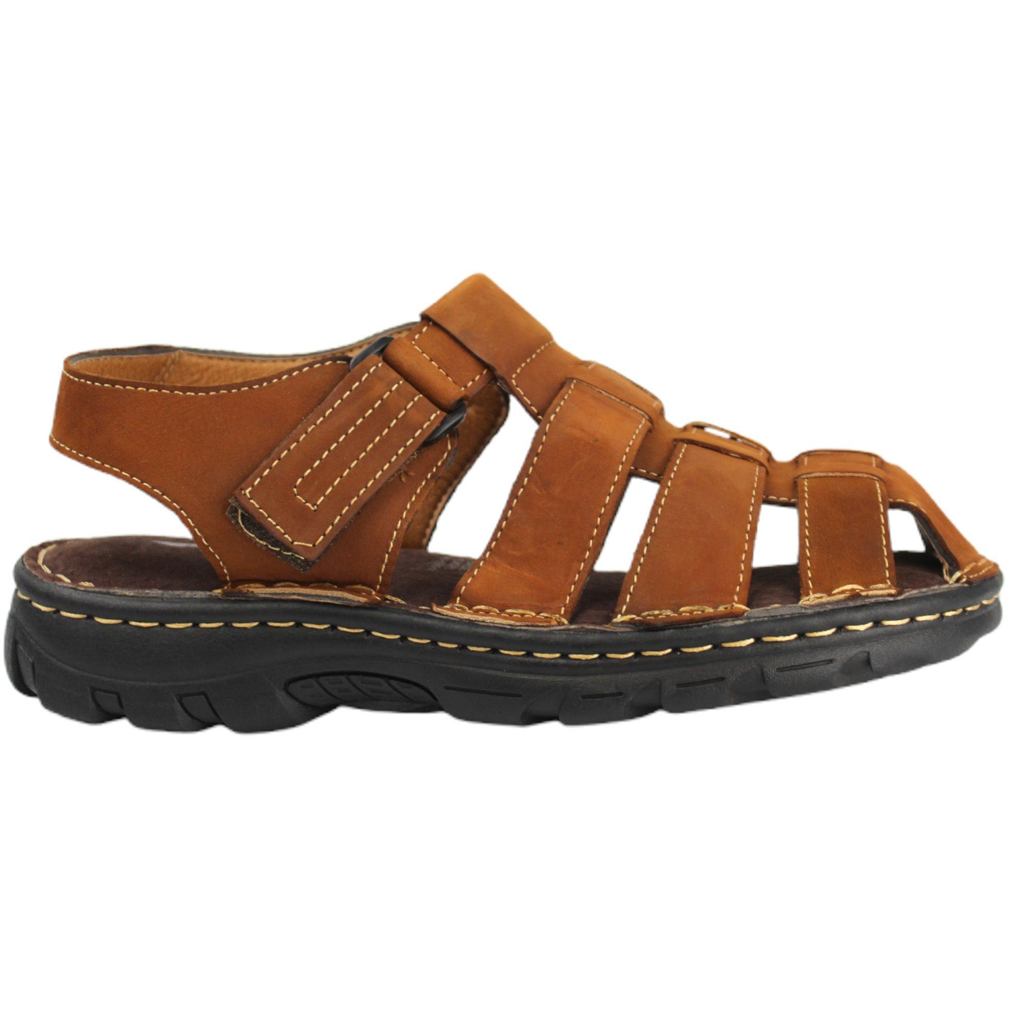 Sandalia Cuero Hombre 227 Marron-0