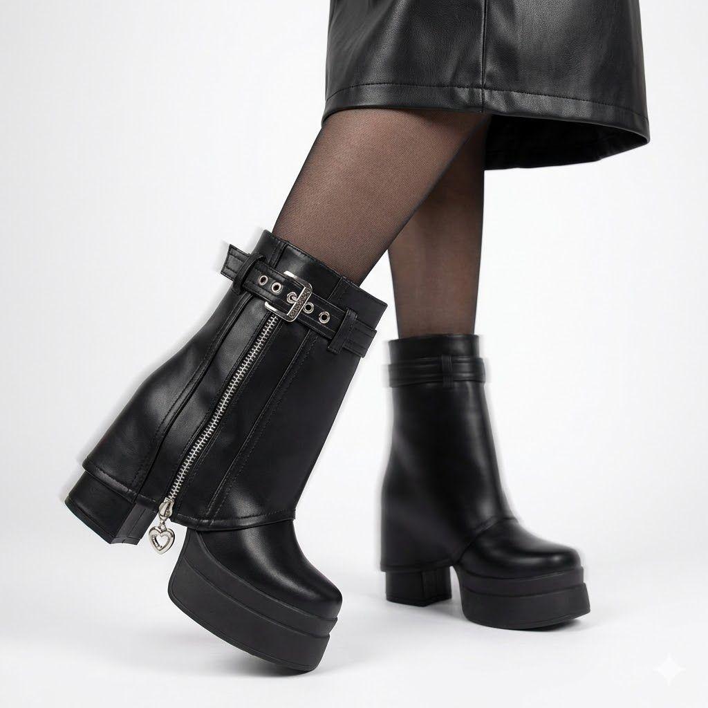 Botín Plataforma Mujer 2 en 1 PG5319-2