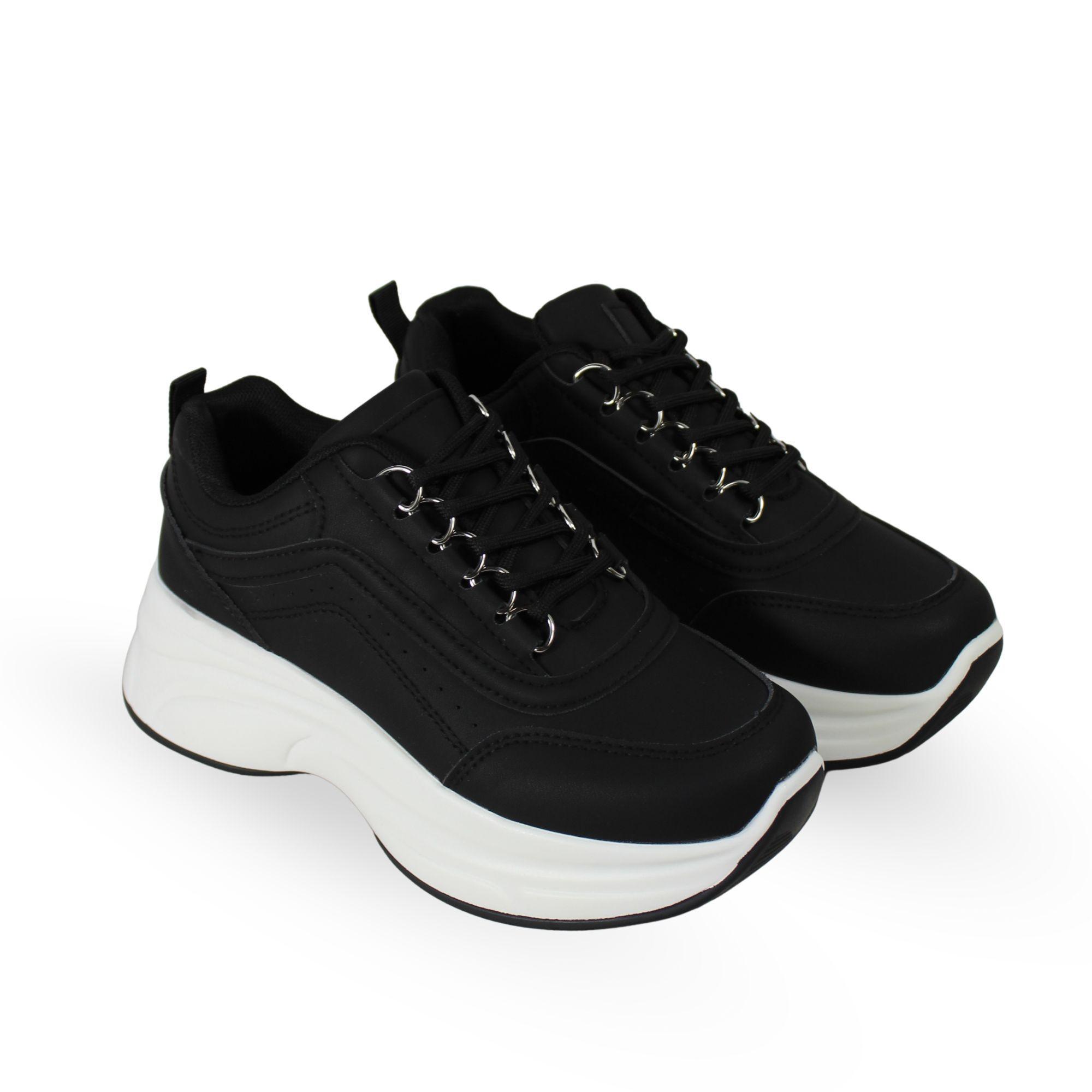 Zapatilla Plataforma Mujer PG5342 Negro-3