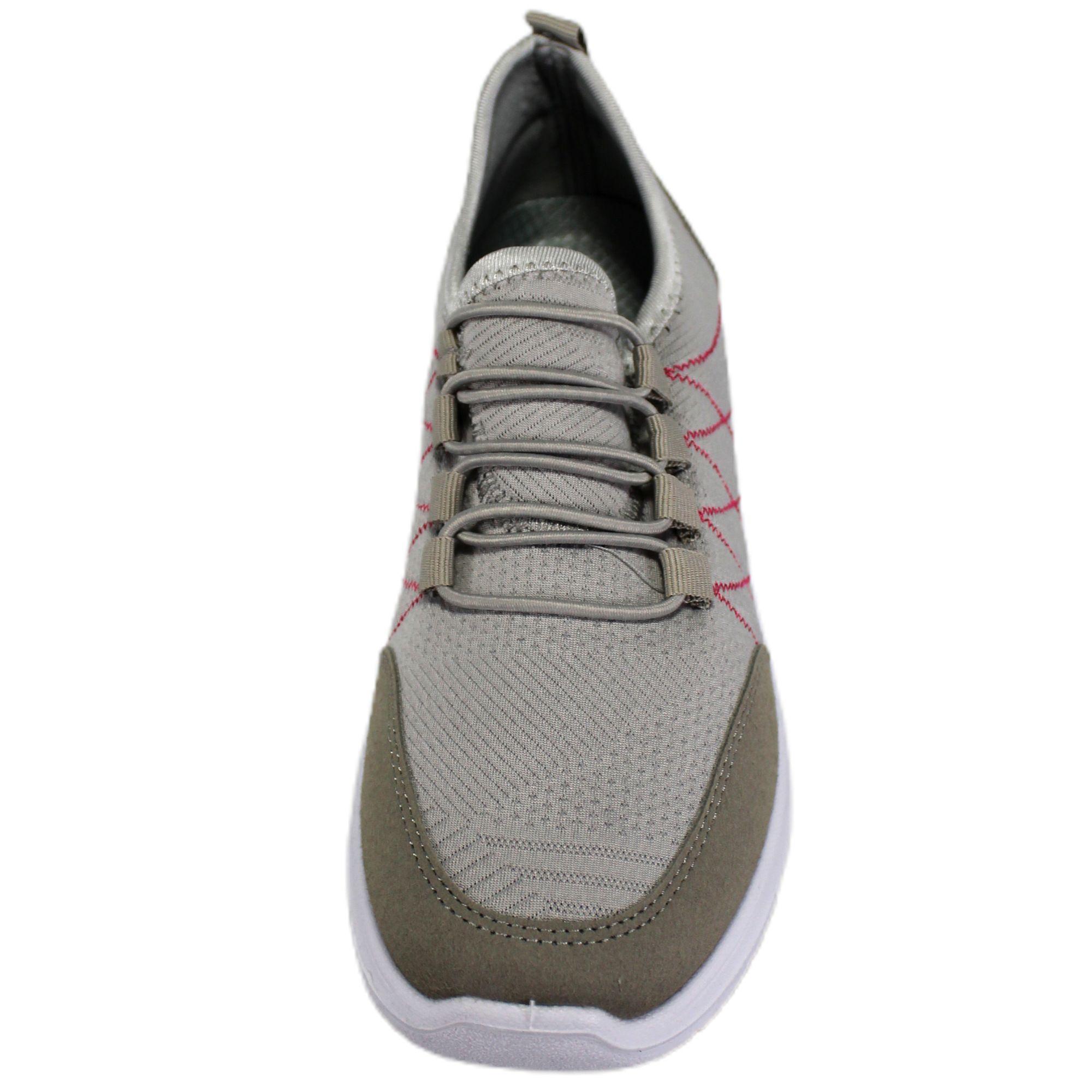 Zapatilla Deportiva Mujer Acolchadas Yassne Gris-3