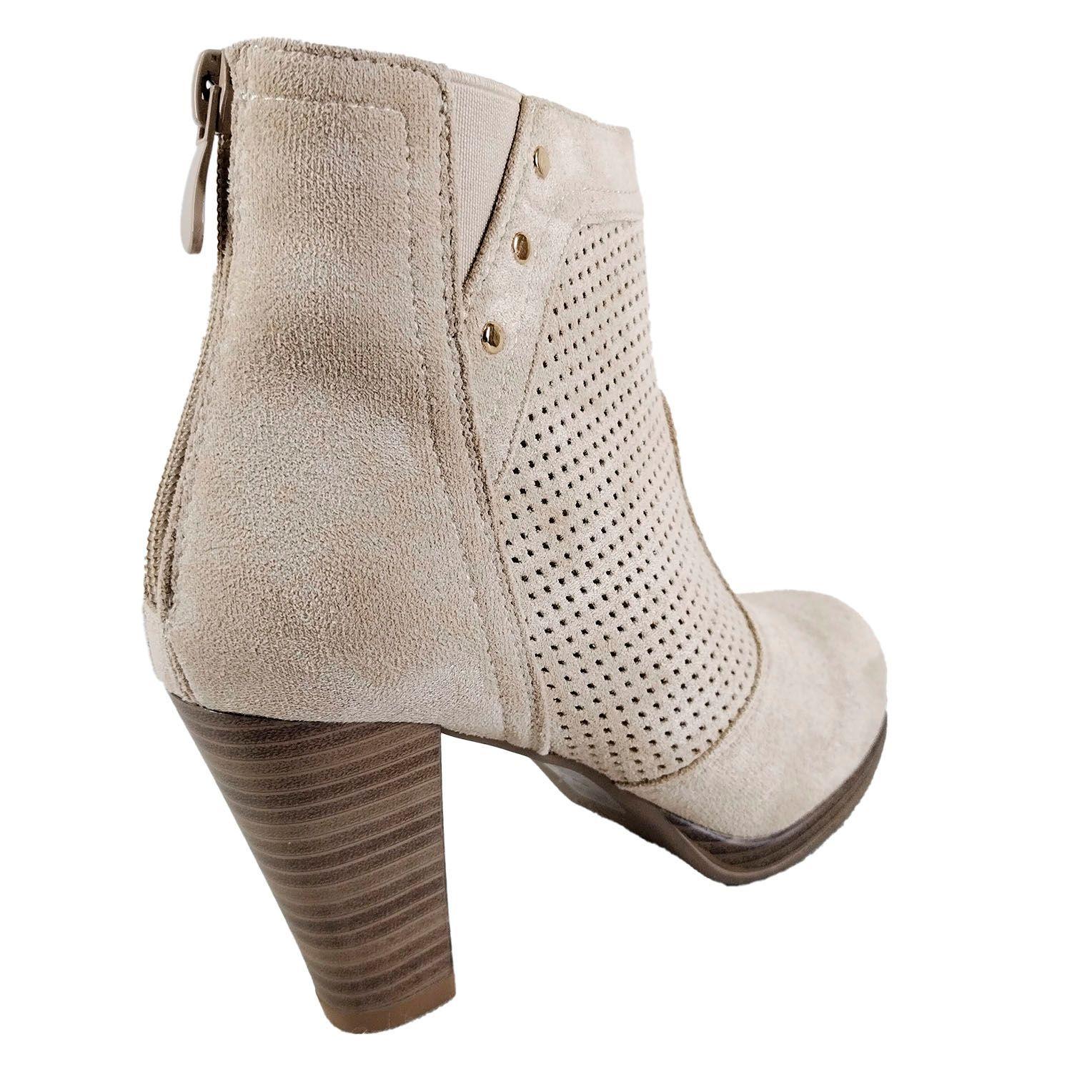 Botin formal de Mujer Beige-4