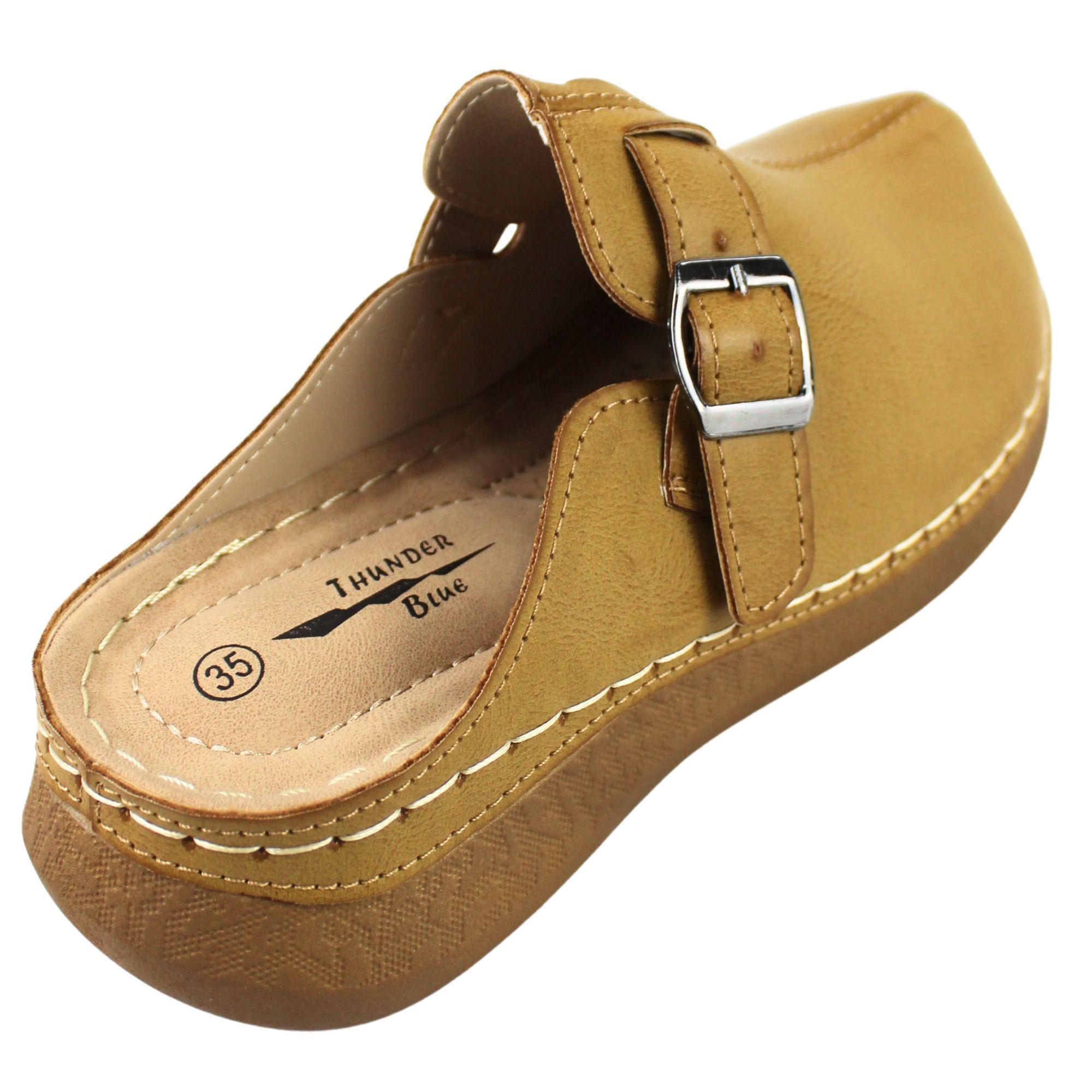 Sandalias Zuecos de Mujer 092 Café Claro-3