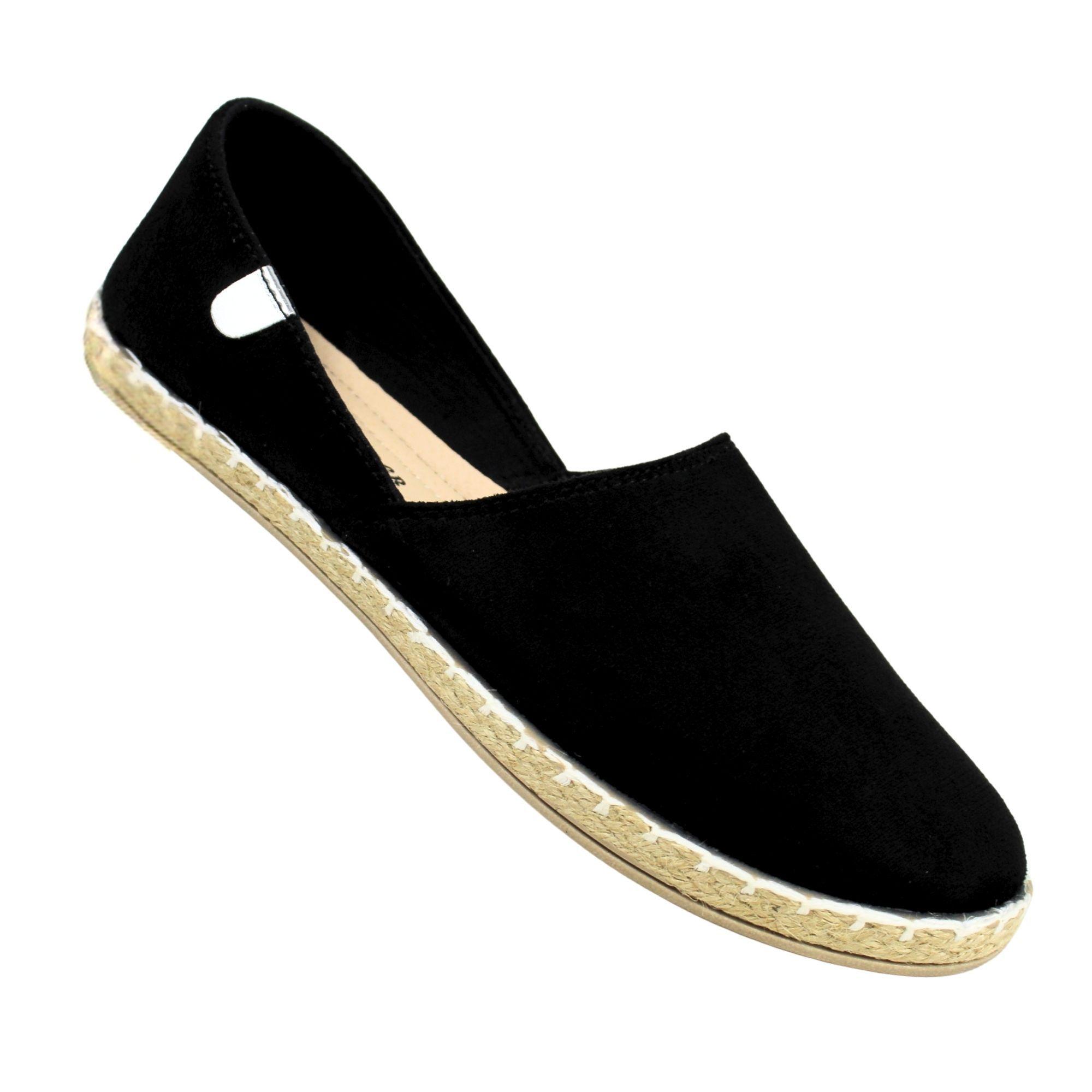 Alpargatas Mujer Cómodas para Verano QM2509 Negro-3