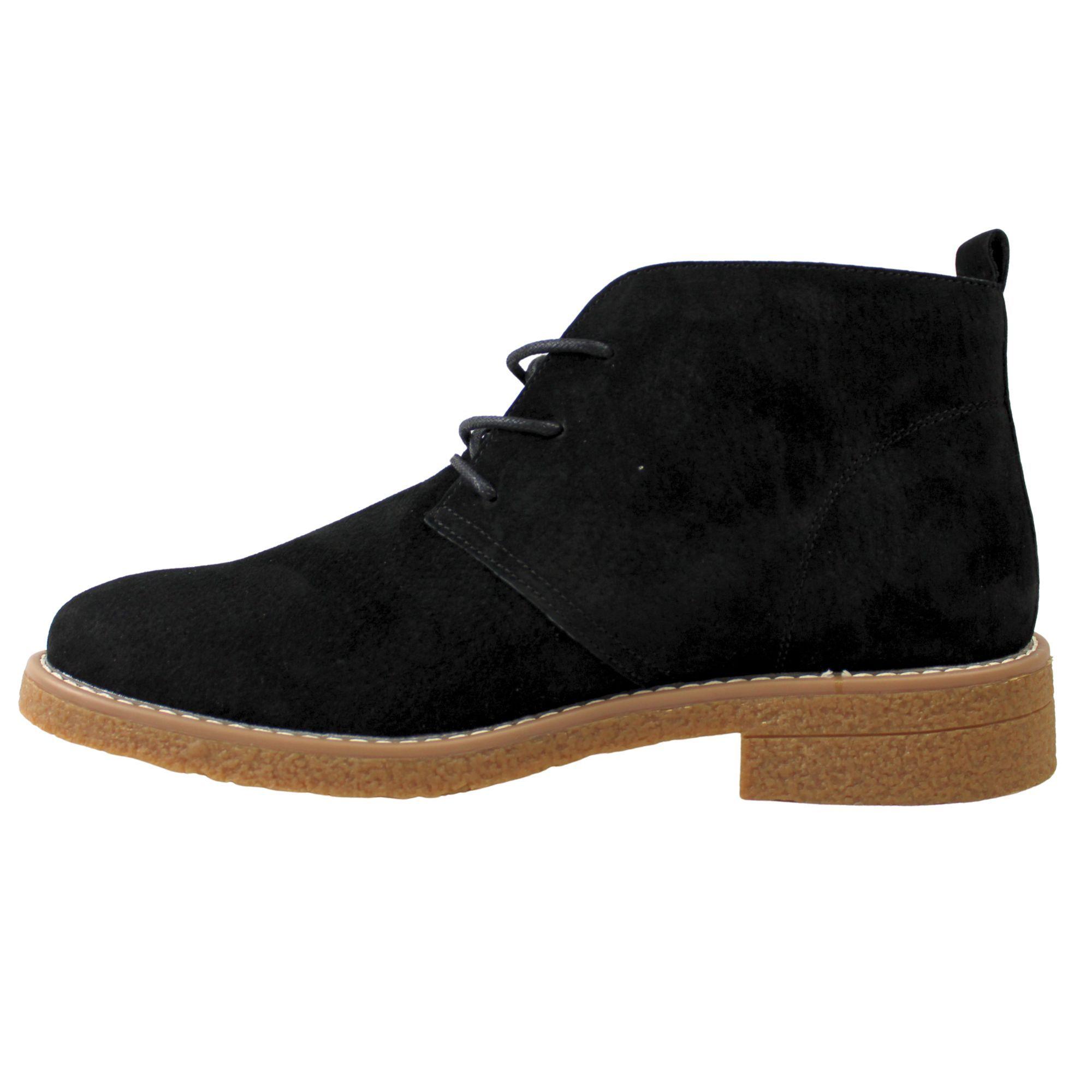 Botines Chelsea de Hombre con cordones L12 Negro-0