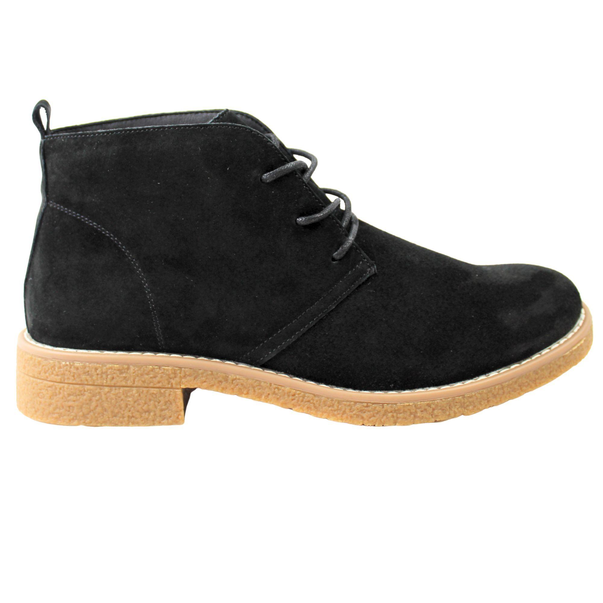 Botines Chelsea de Hombre con cordones L12 Negro-2
