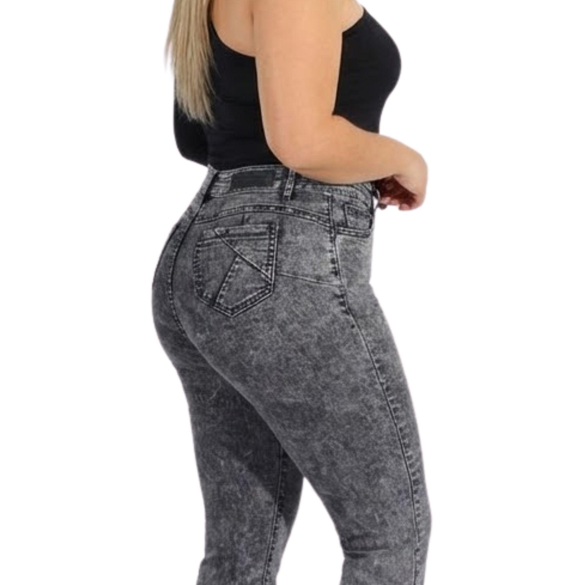 Jeans Flare Gris Mujer-6