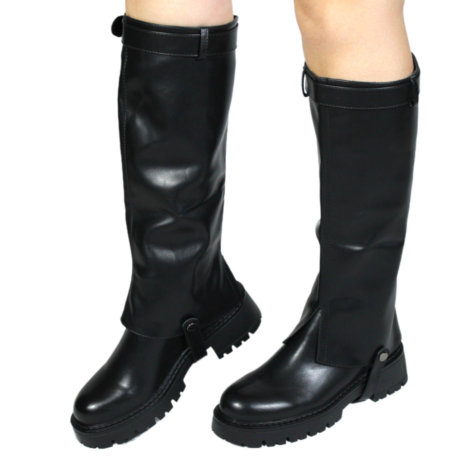 Bota Mujer Desmontable 2 en 1 Yassne Negro-1