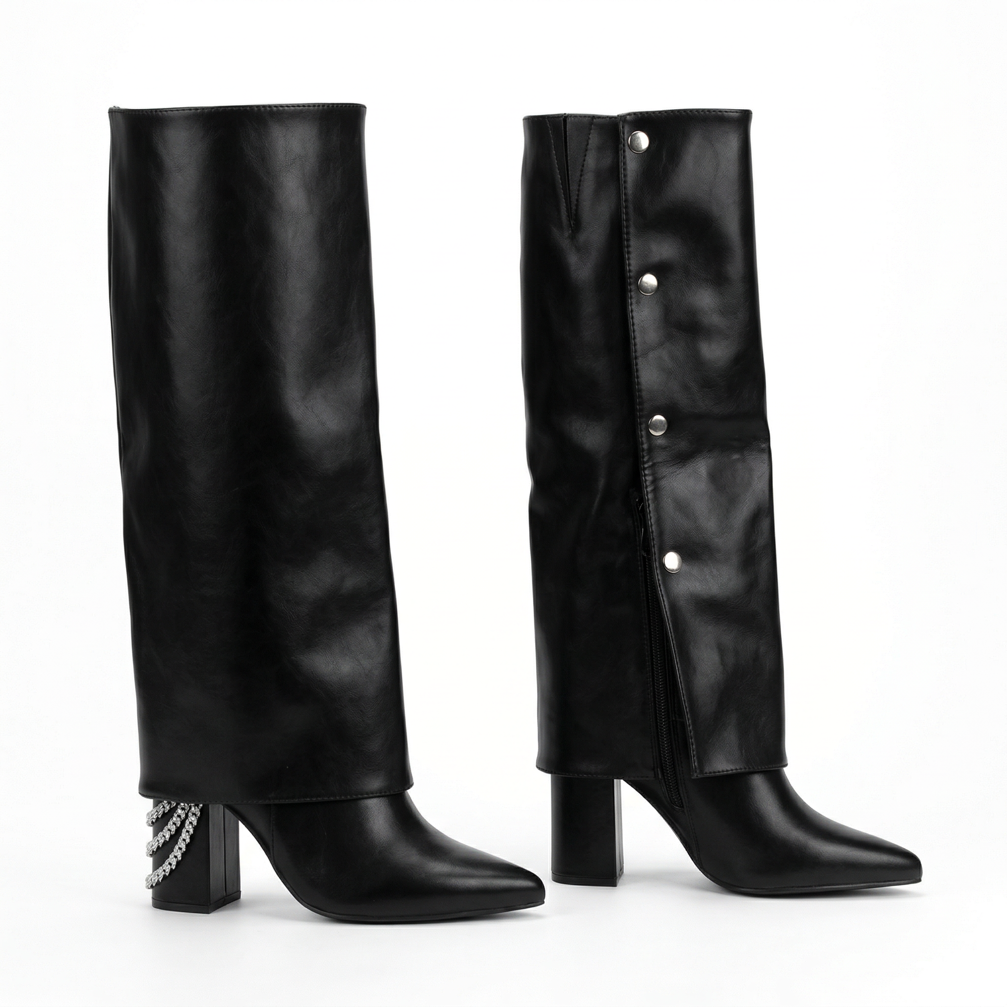 Bota Elegante con Cadena Heriel 2681 Mujer-2