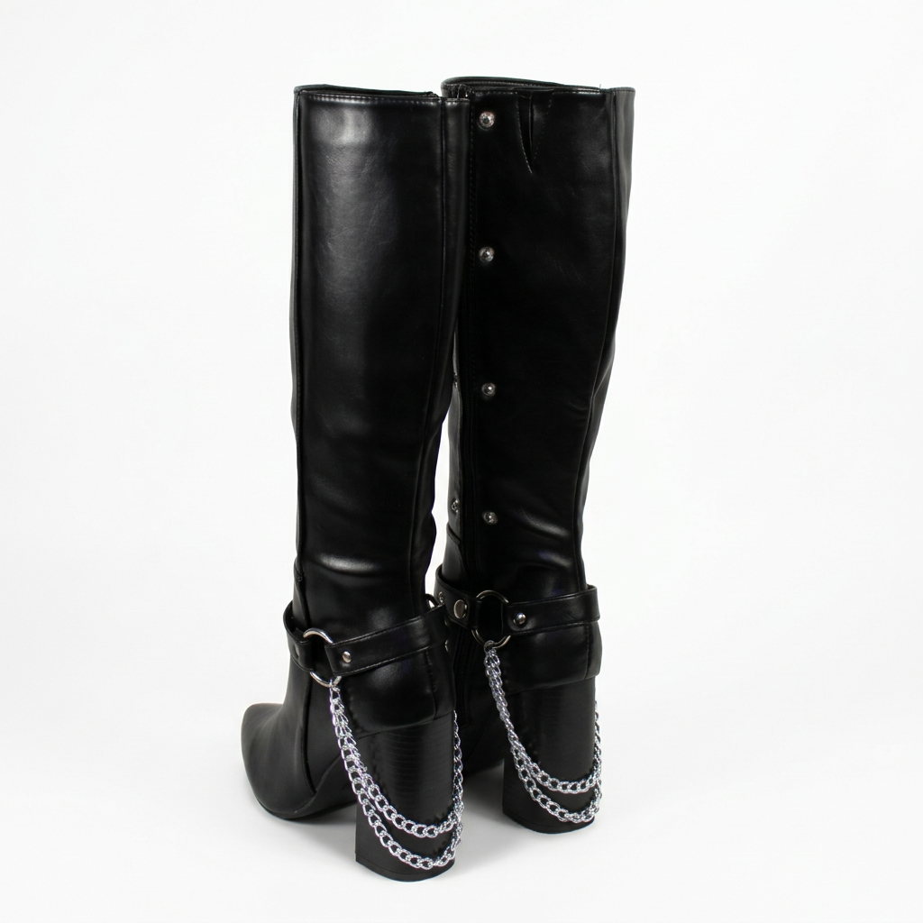 Bota Elegante con Cadena Heriel 2681 Mujer-4