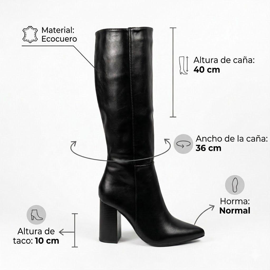 Bota Elegante con Cadena Heriel 2681 Mujer-9