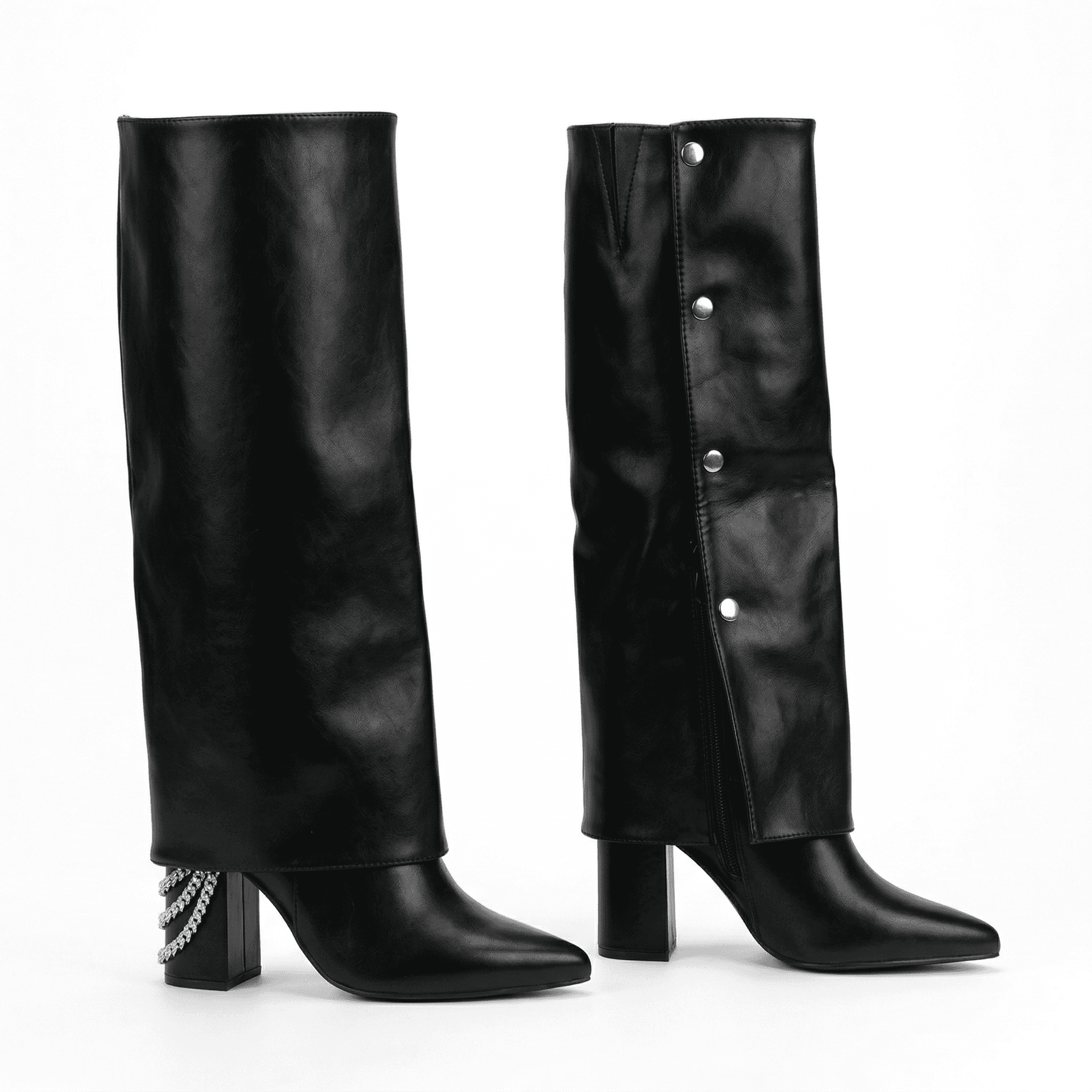 Bota Elegante con Cadena Heriel 2681 Mujer-2