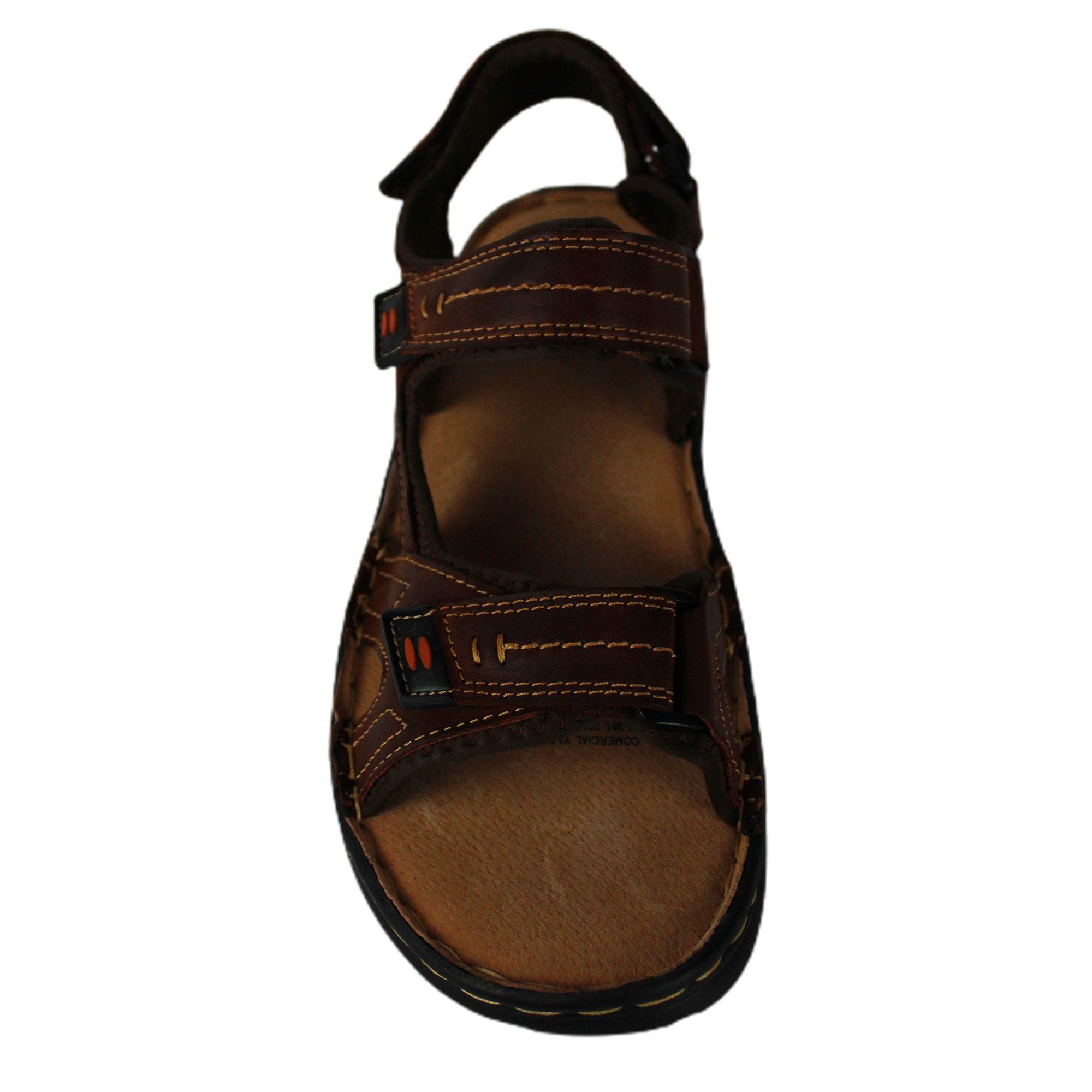 Sandalia Cuero Hombre 411 Marron-2