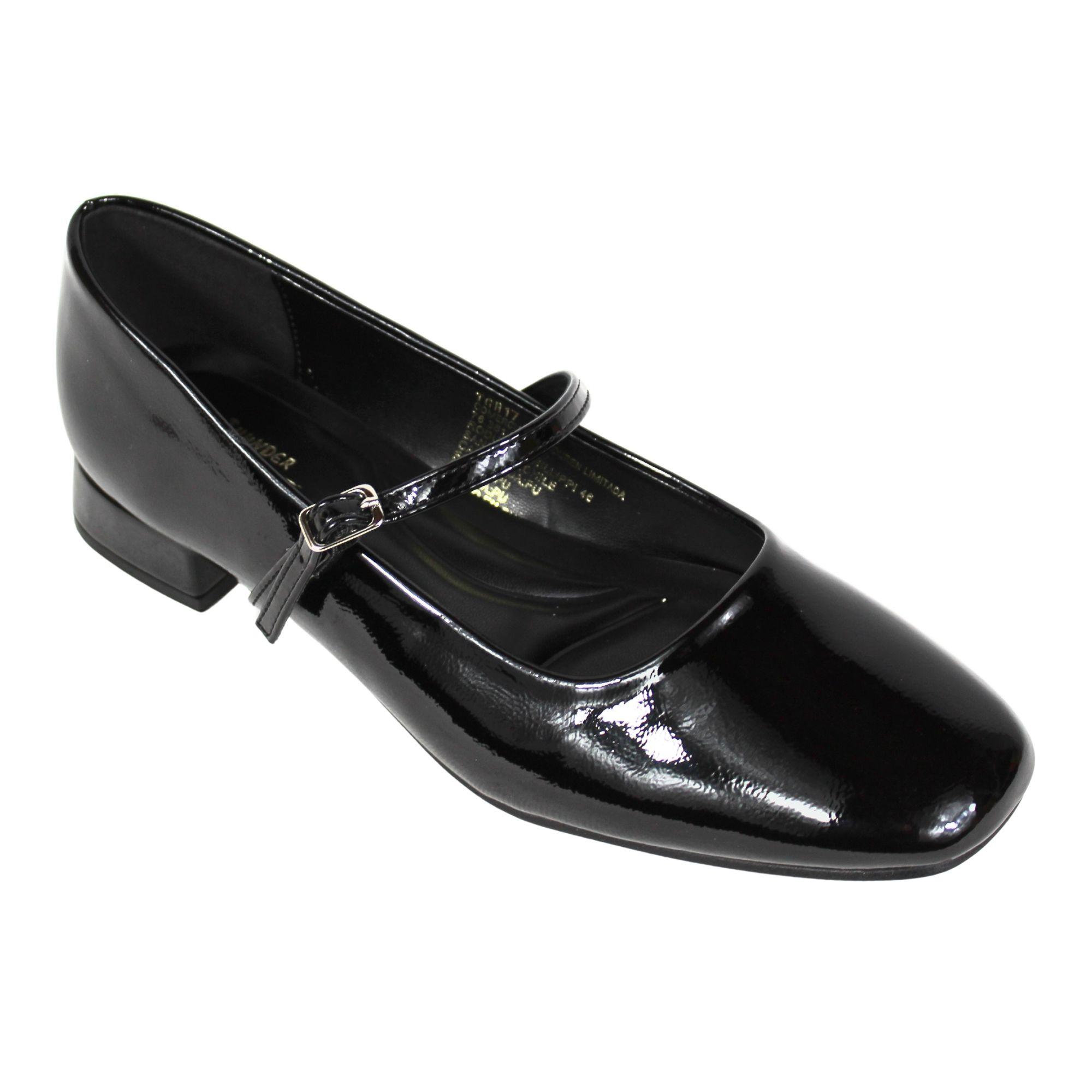 Zapato Mujer Mary Jane Ajustable TGH17 Negro-1