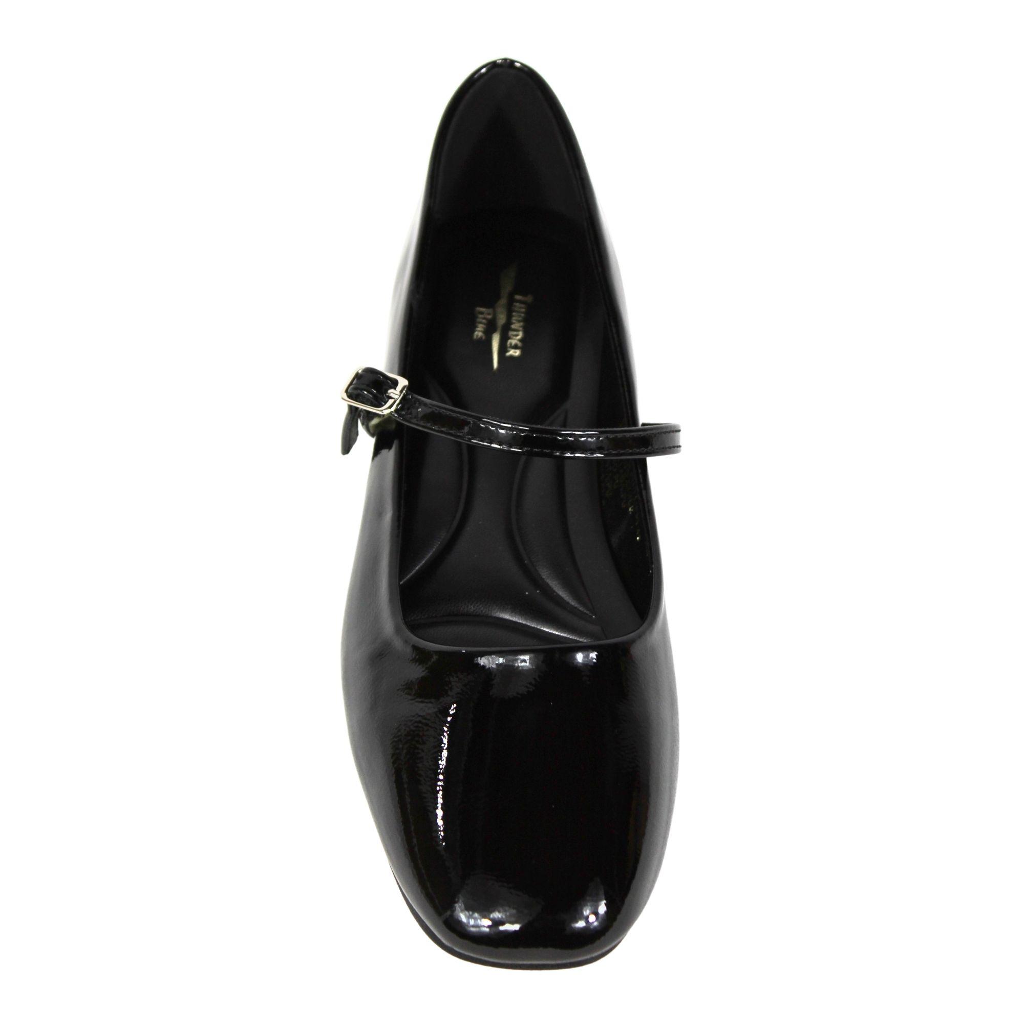 Zapato Mujer Mary Jane Ajustable TGH17 Negro-2