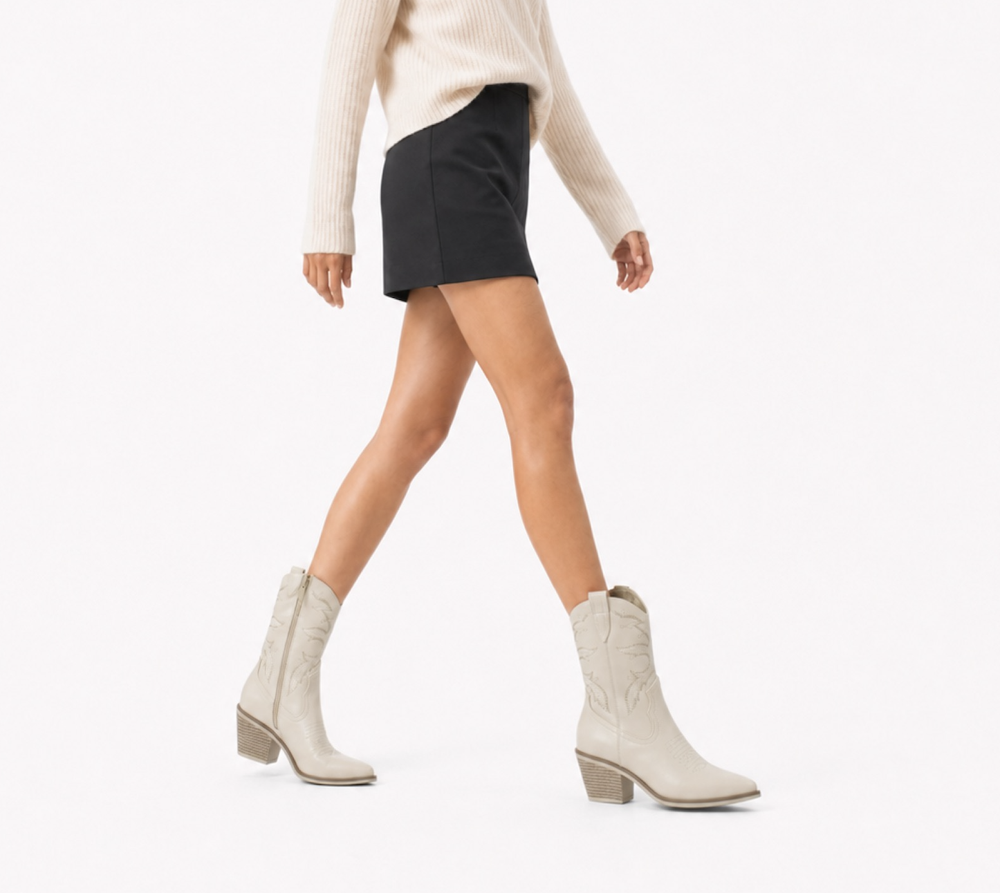 Botin Vaquero Mujer Texano Taco Cono-2