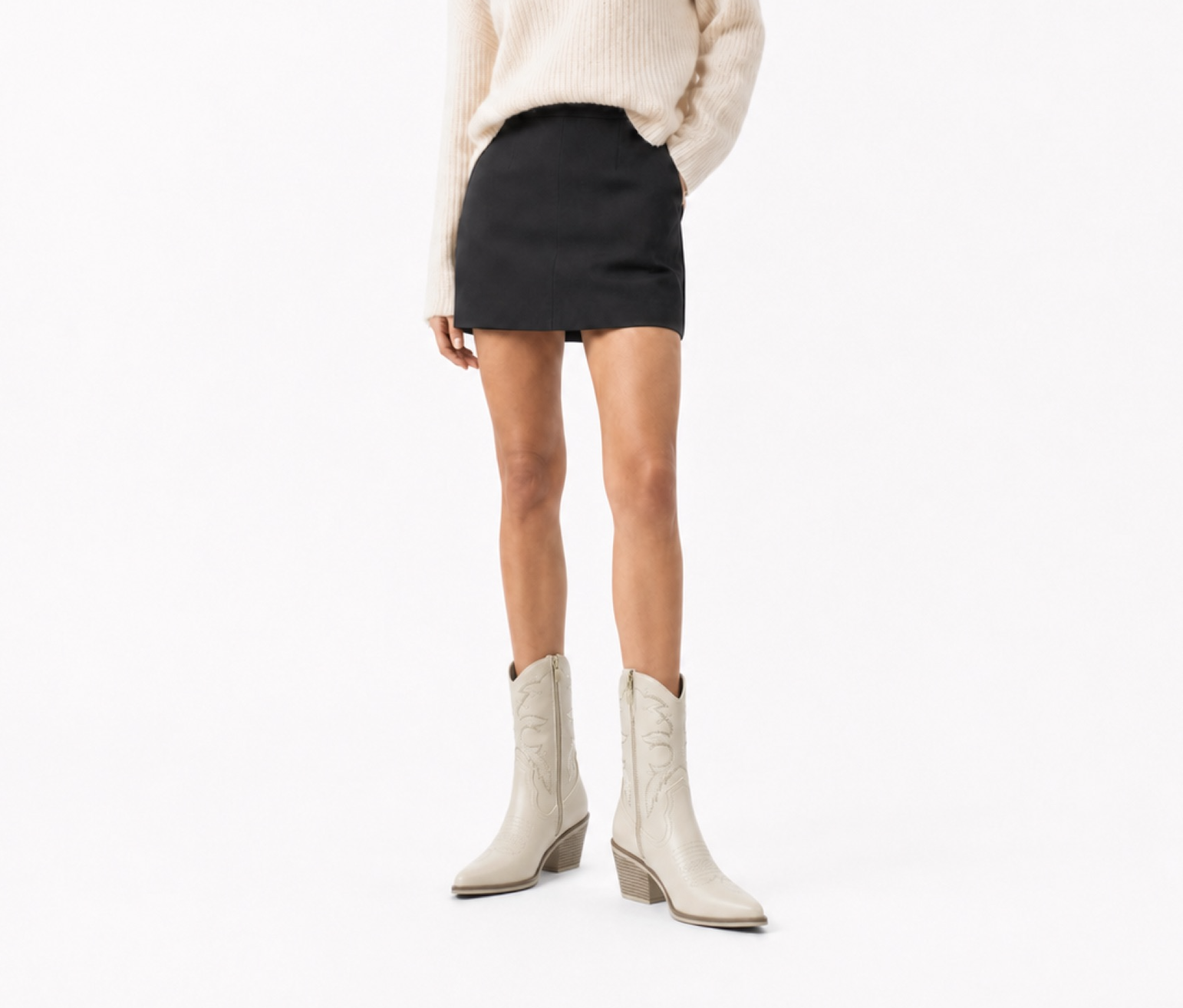 Botin Vaquero Mujer Texano Taco Cono-6