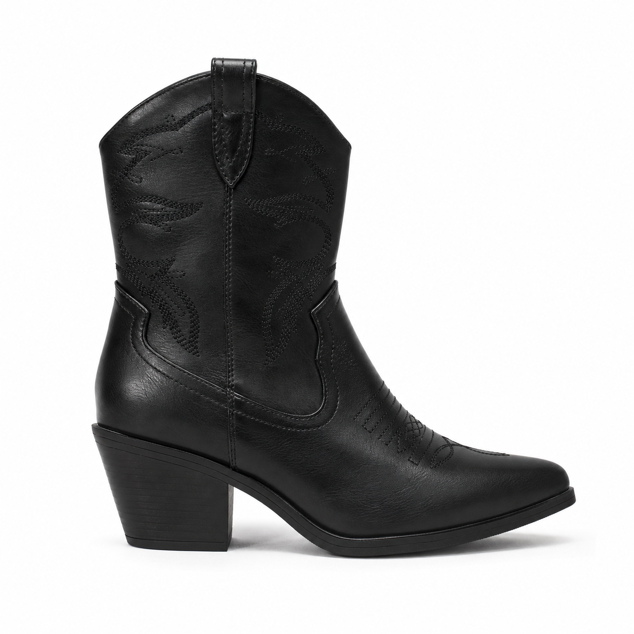 Botin Vaquero Mujer Texano Taco Cono-0