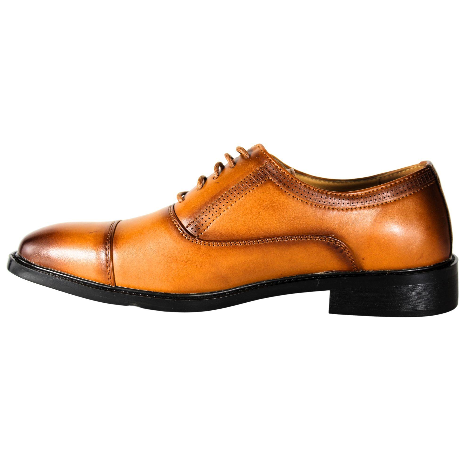 Zapato Formal con cordones de Hombre L8 Café Claro-2
