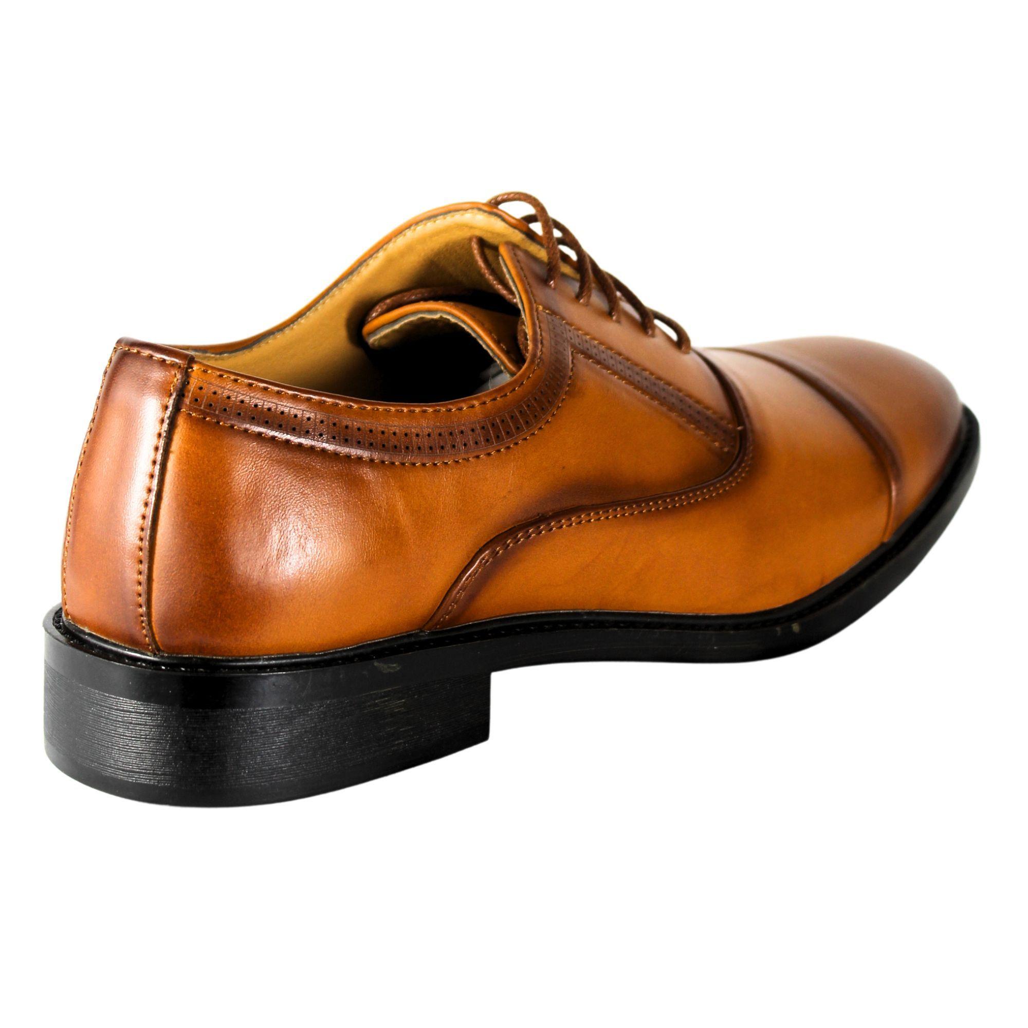 Zapato Formal con cordones de Hombre L8 Café Claro-3