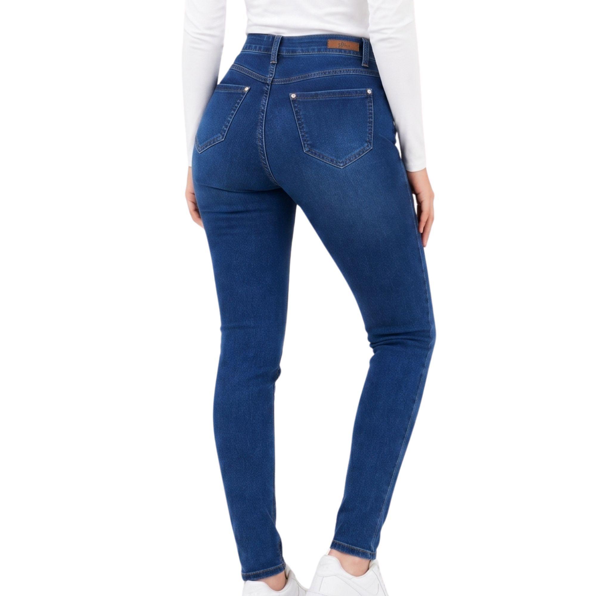 Jeans Polar Skinny Tiro Alto Forrado Térmico-4