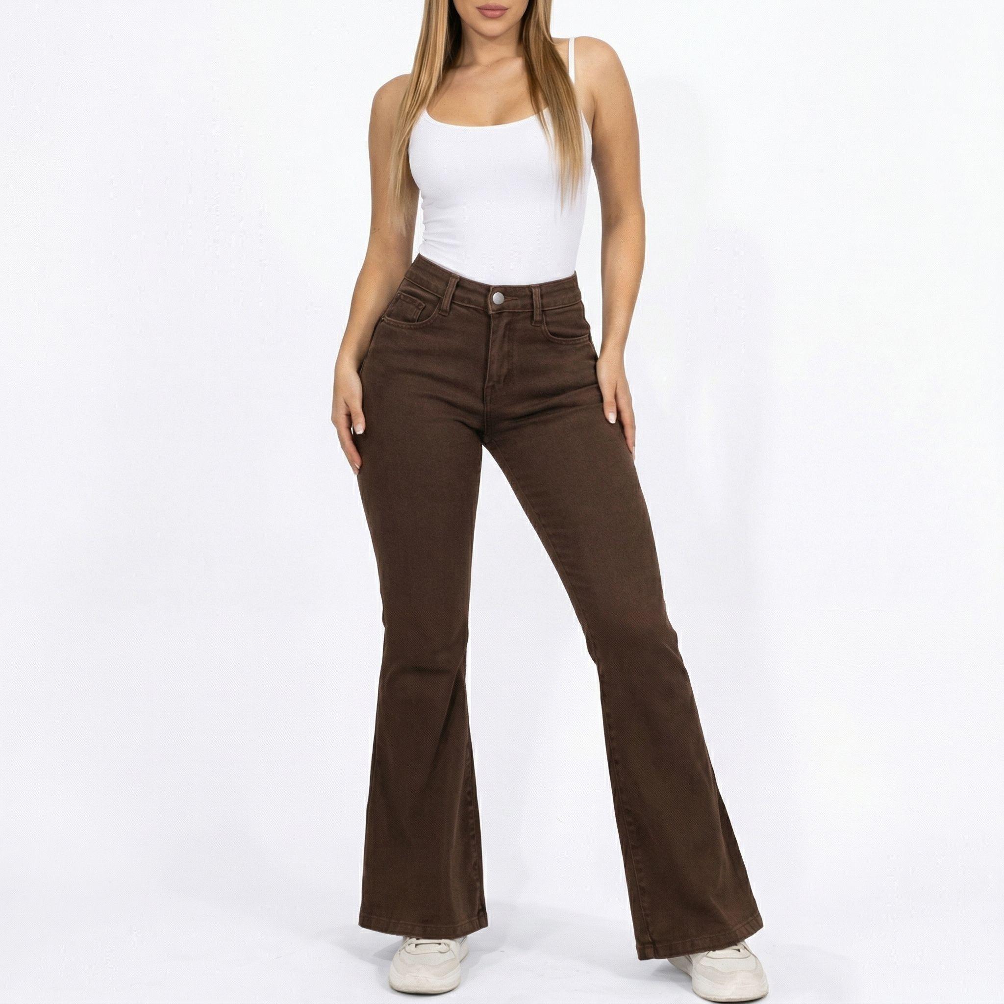 Jeans Flare Mujer Tiro Alto Push Up-0