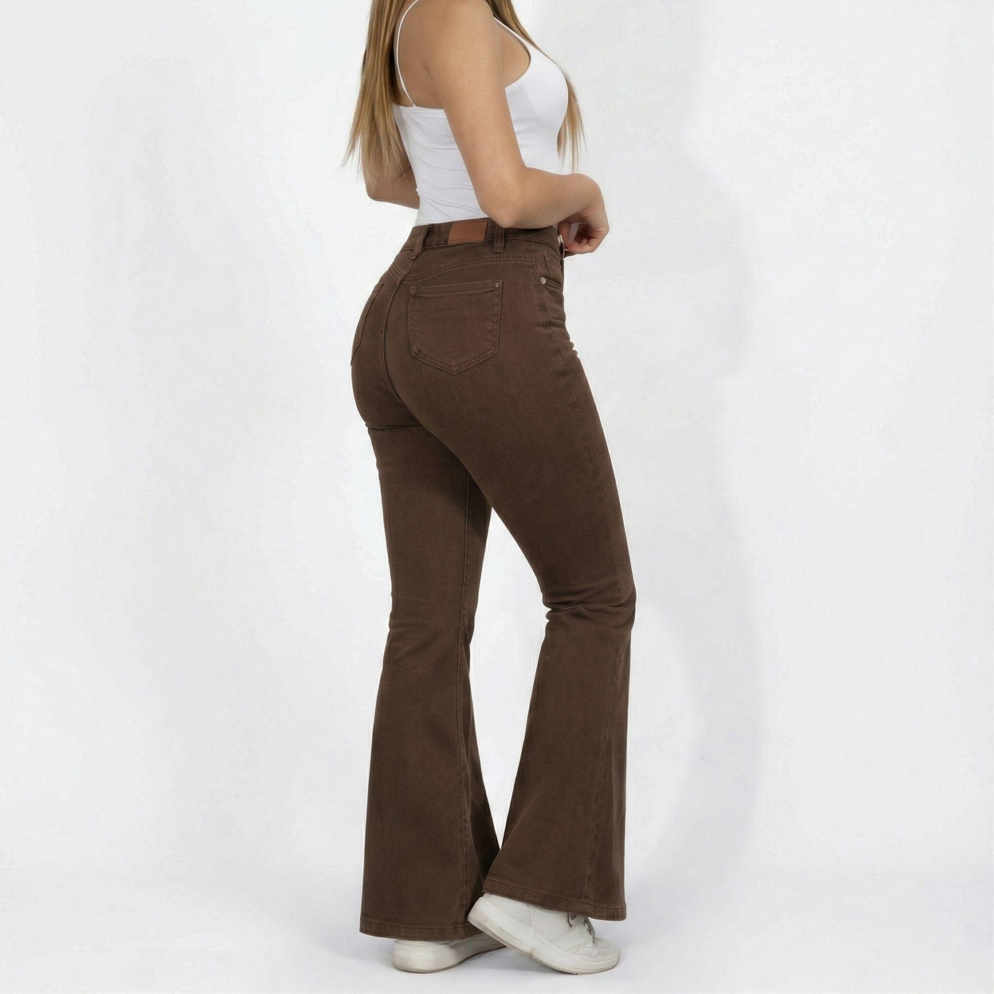 Jeans Flare Mujer Tiro Alto Push Up-1