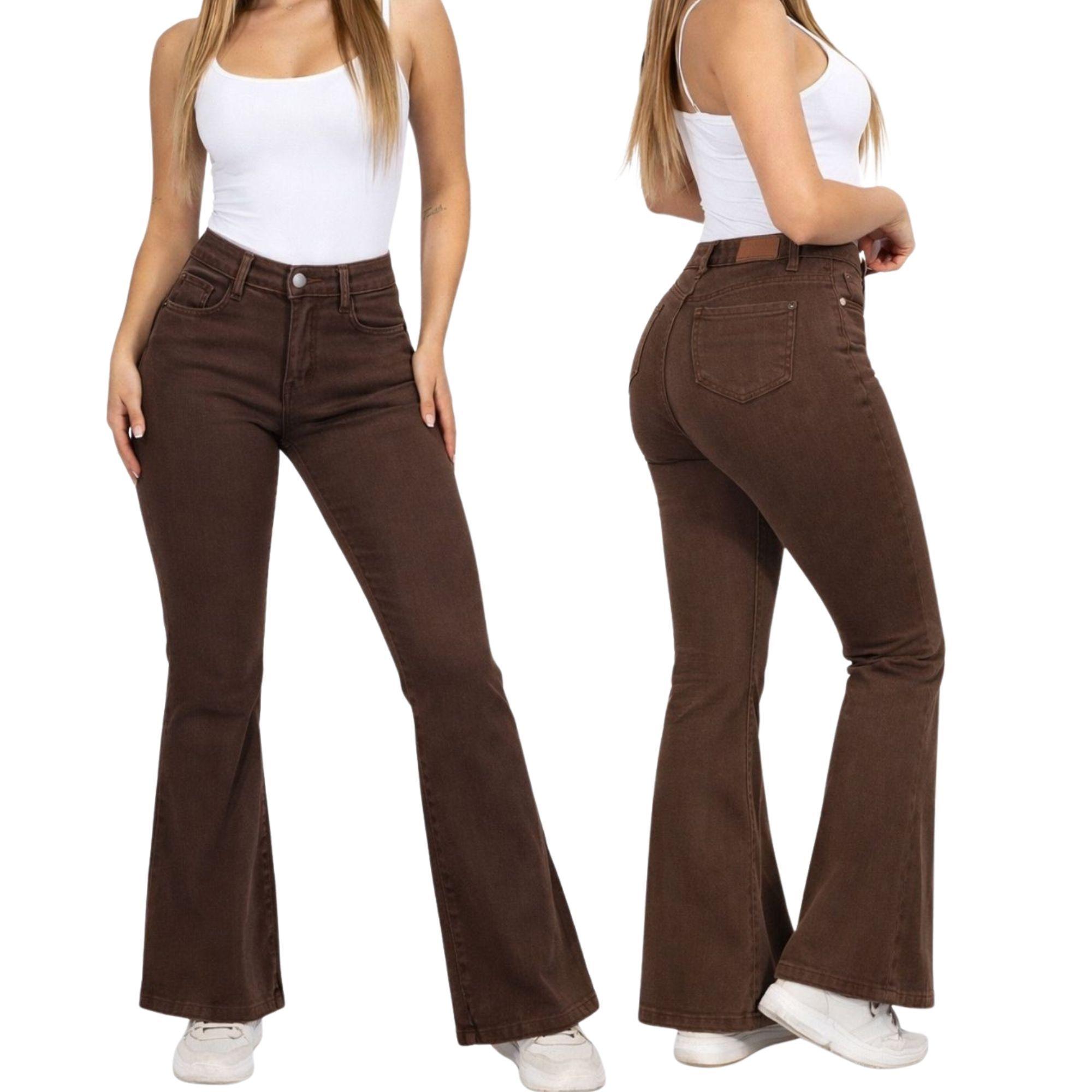 Jeans Flare Mujer Tiro Alto Push Up-2