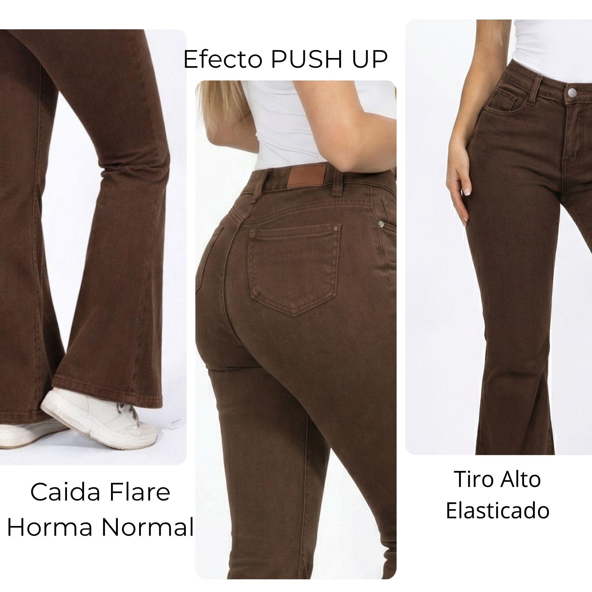 Jeans Flare Mujer Tiro Alto Push Up-4