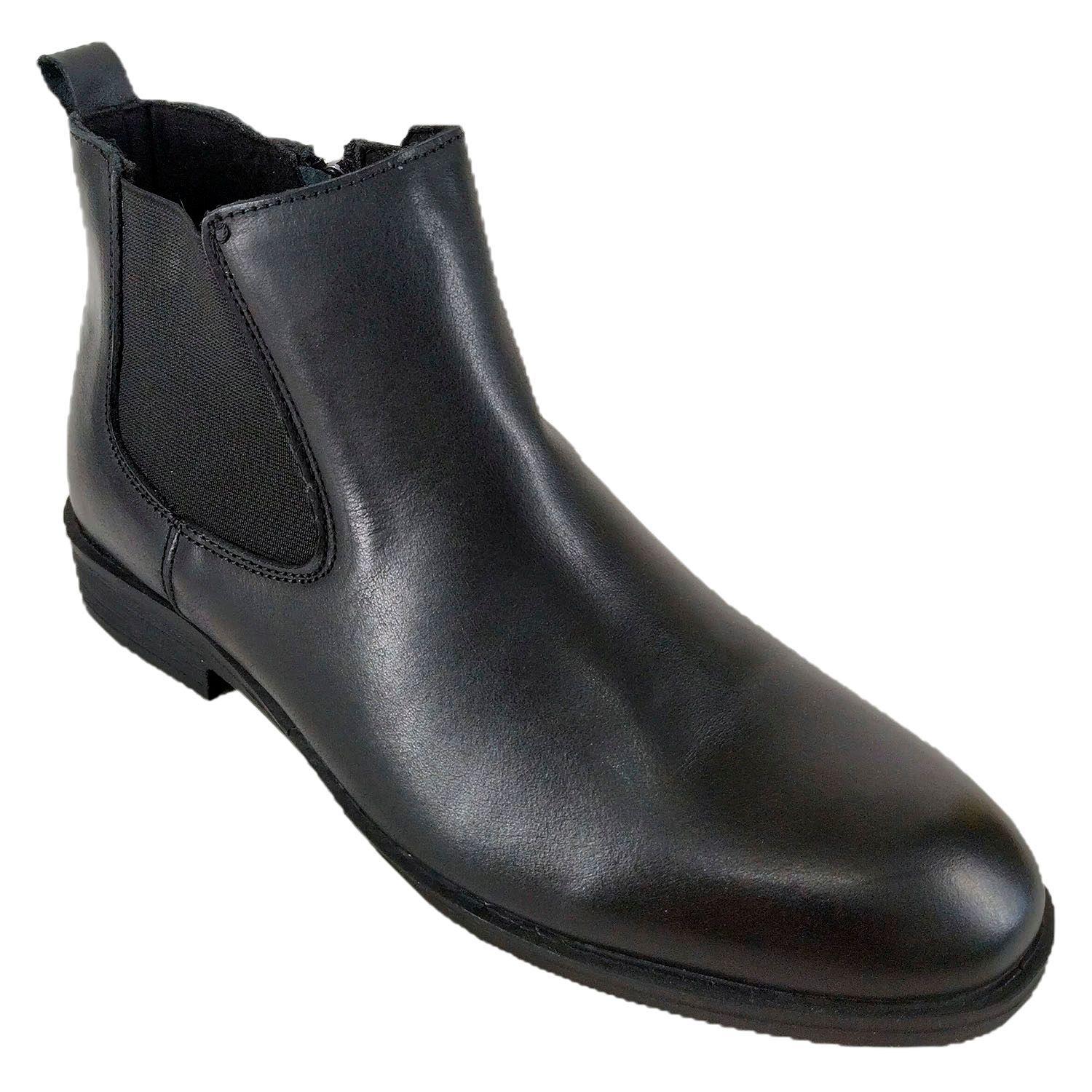 Botin de Cuero para Hombre 6025 Negro-2
