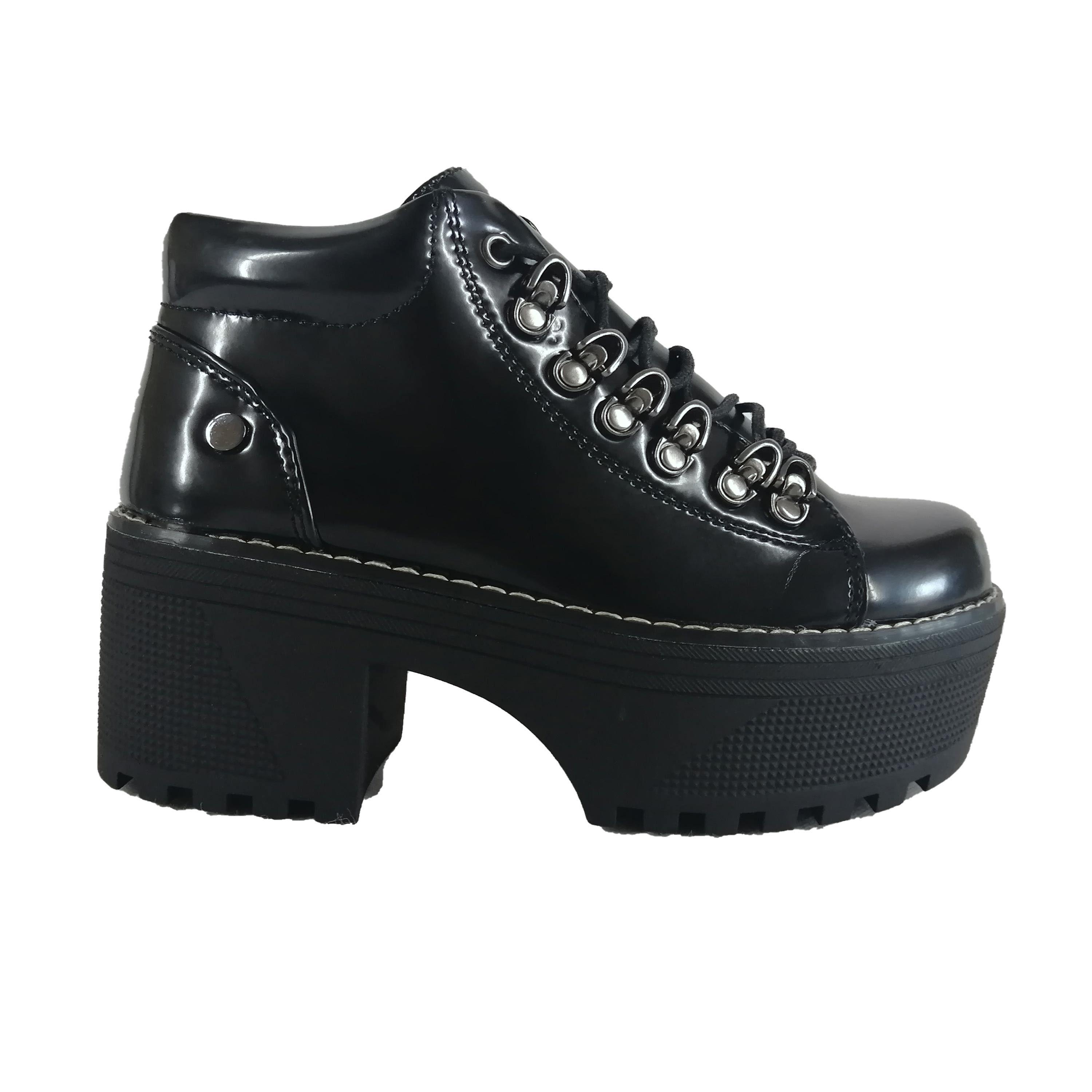 Botin de Mujer con plataforma Negro-0