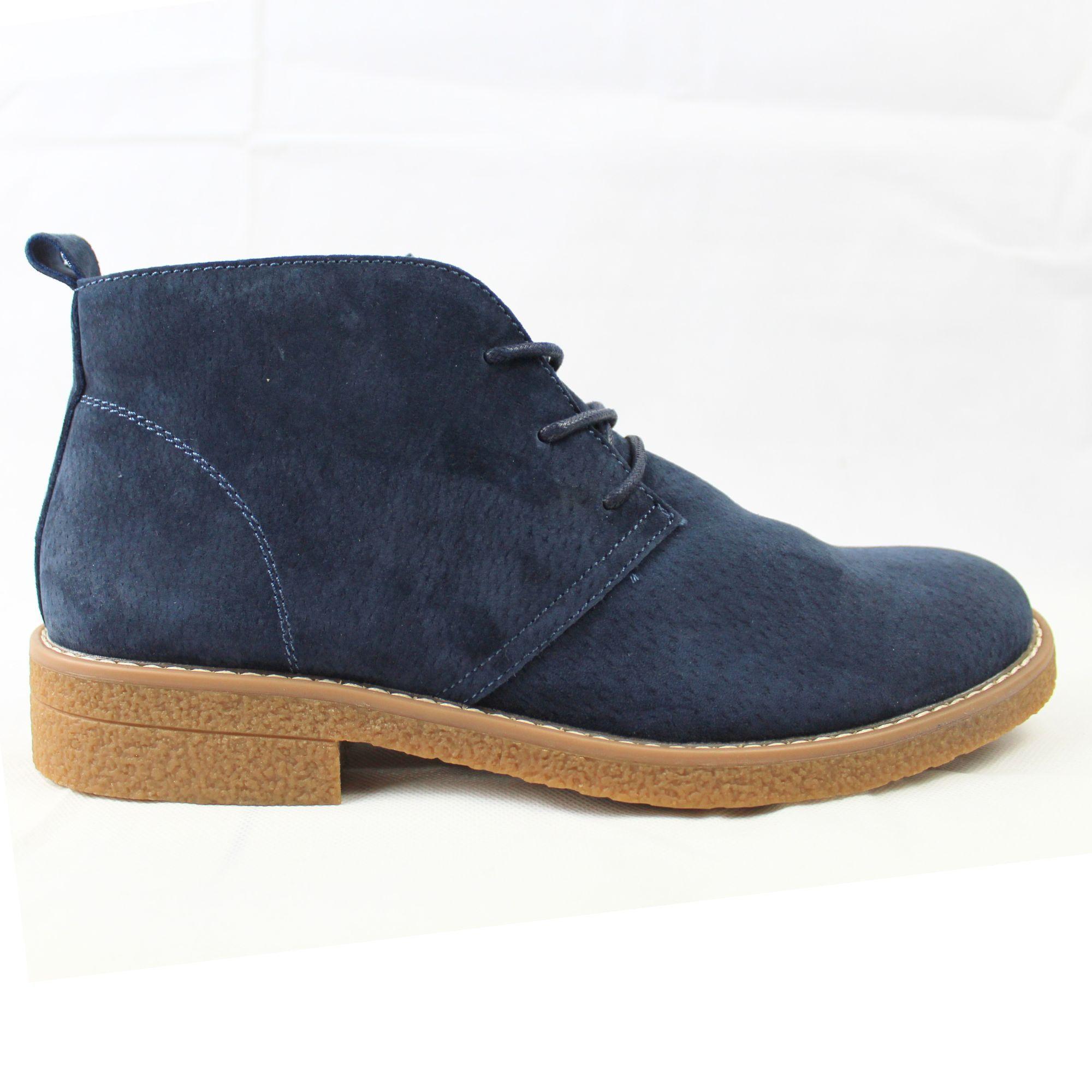 Botines Chelsea de Hombre con cordones L12 Azul-0