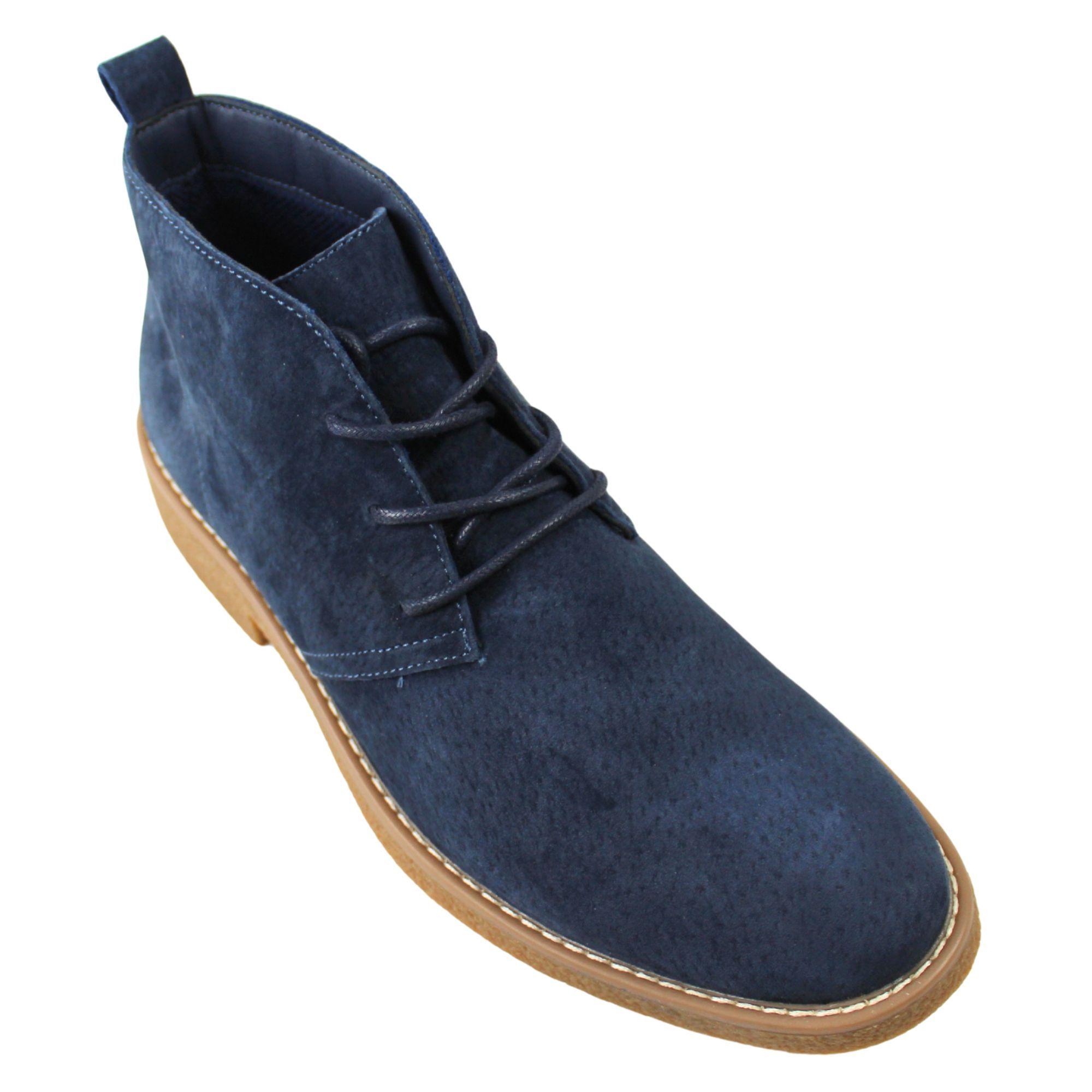 Botines Chelsea de Hombre con cordones L12 Azul-1